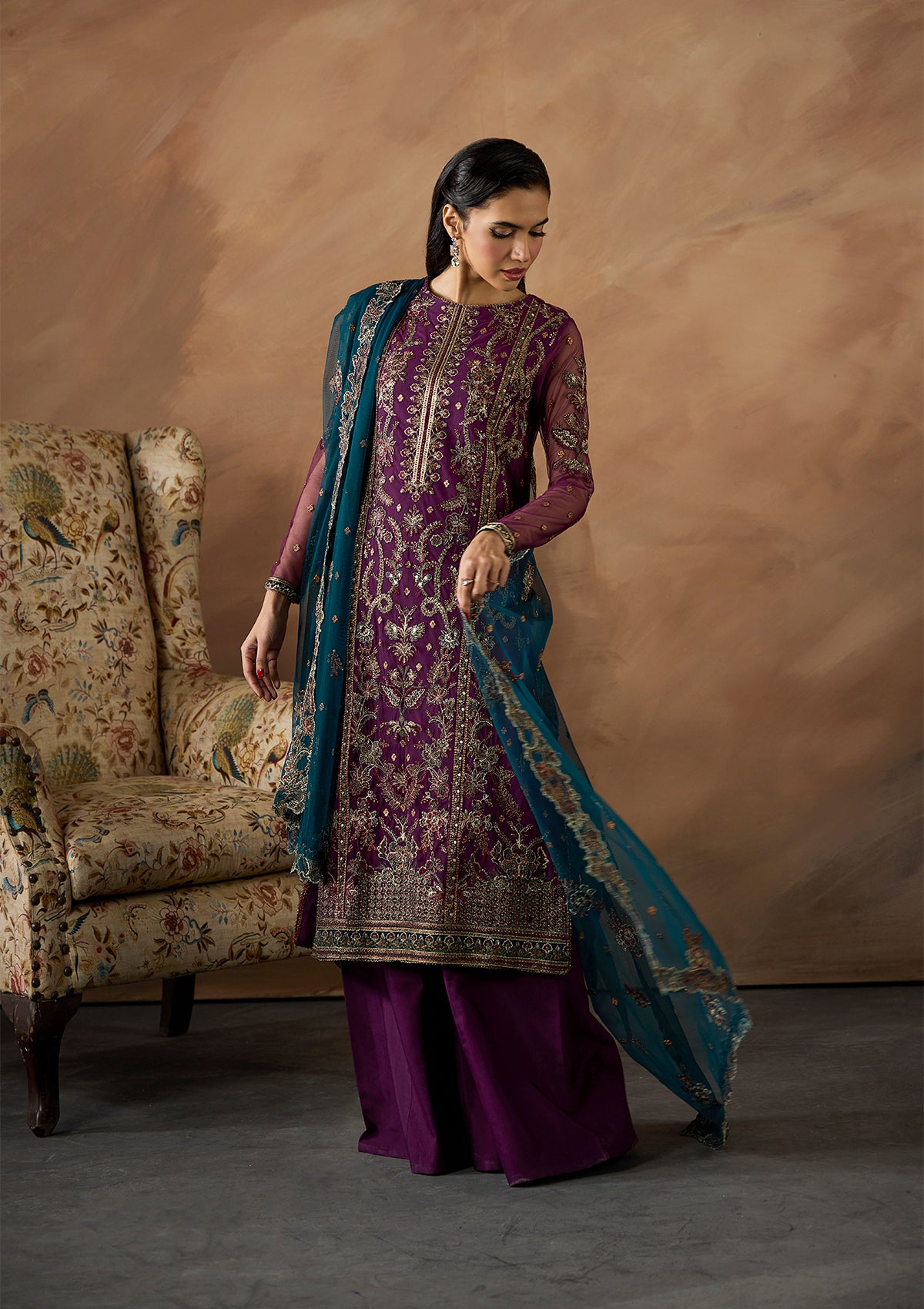 Embroidered Net BT6680-BTB BT6688-PRP
