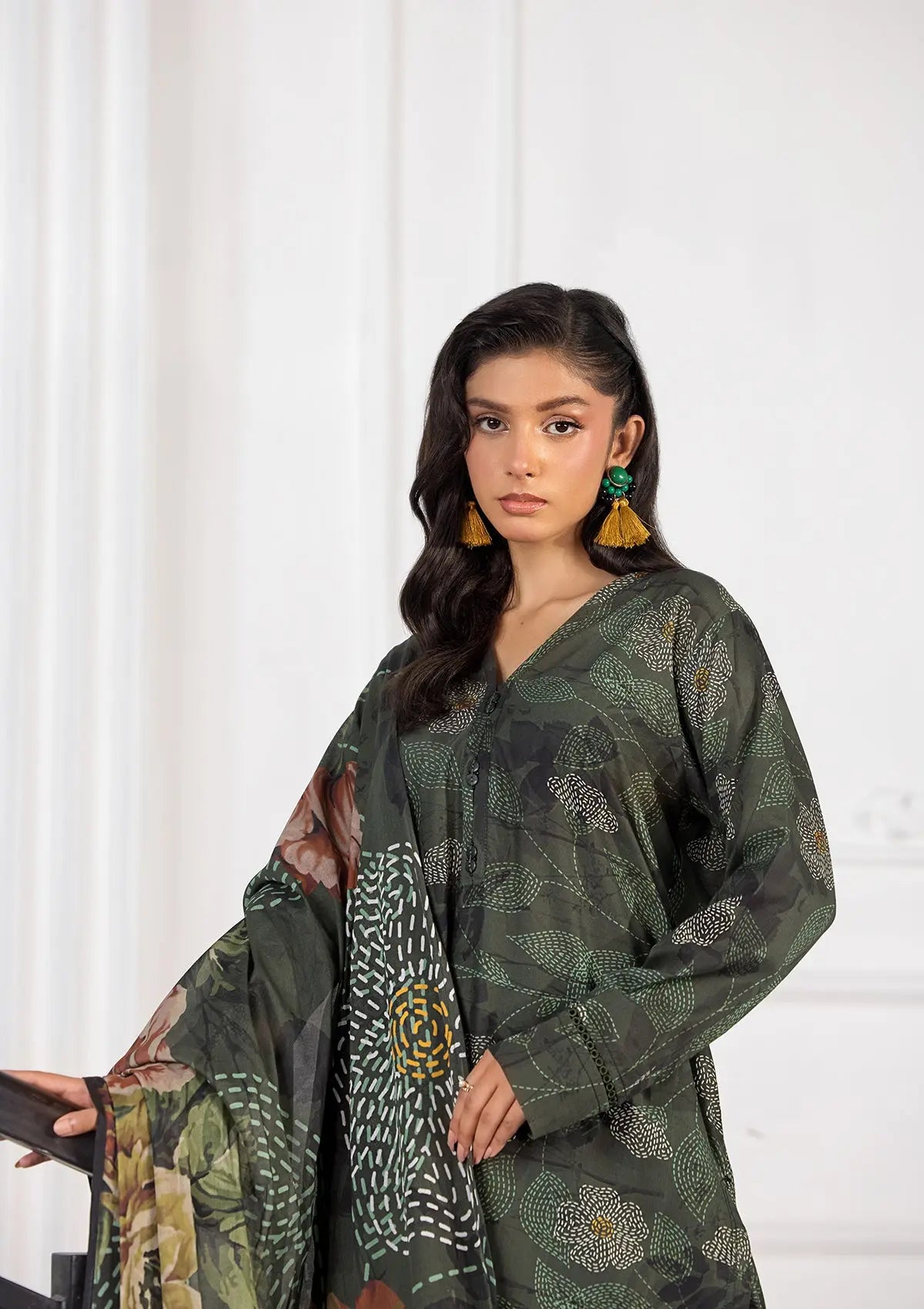 PRINTED LAWN BT6370-GRN Bin Tayyab