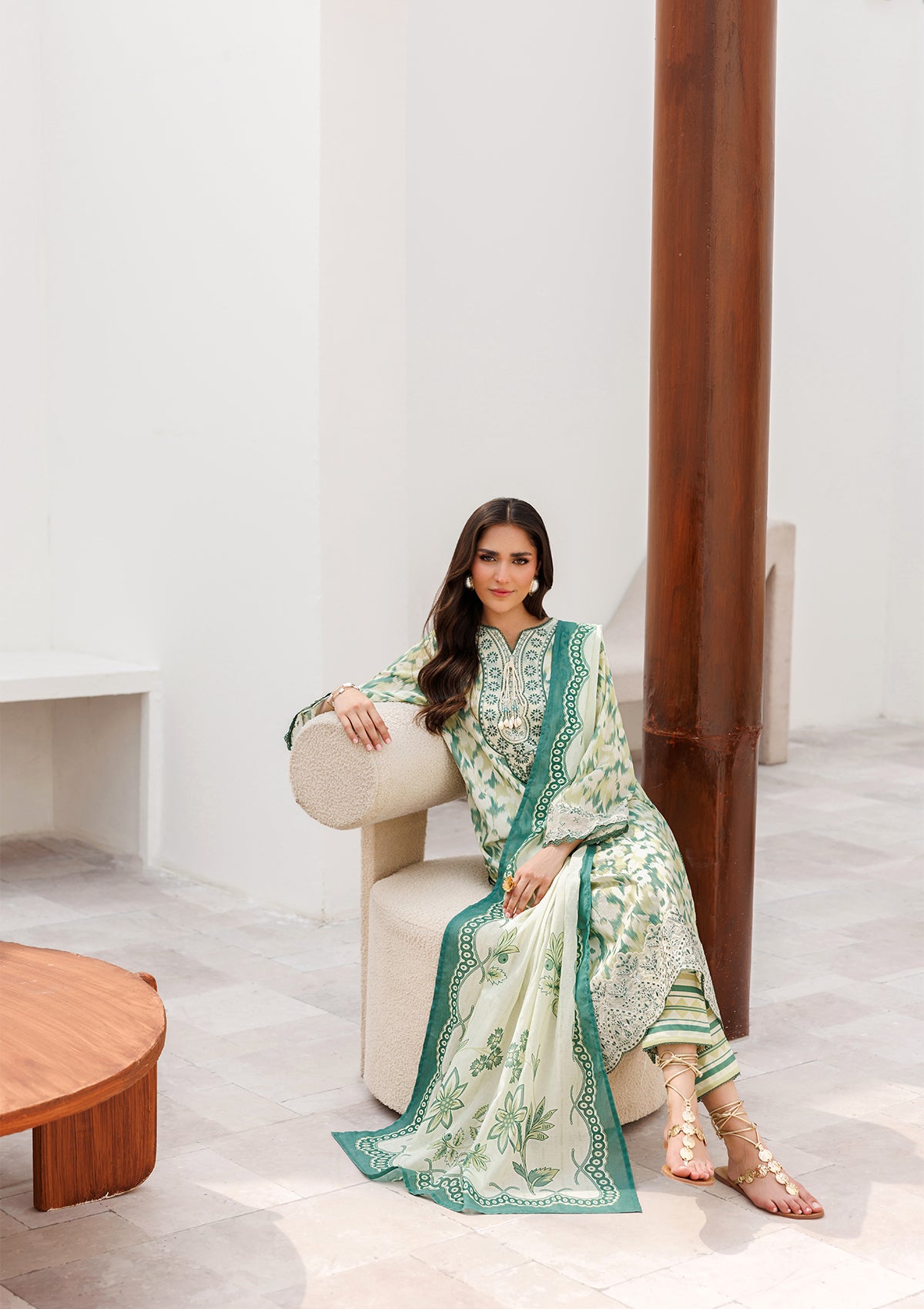 PRINTED EMB LAWN BT006810-LGR