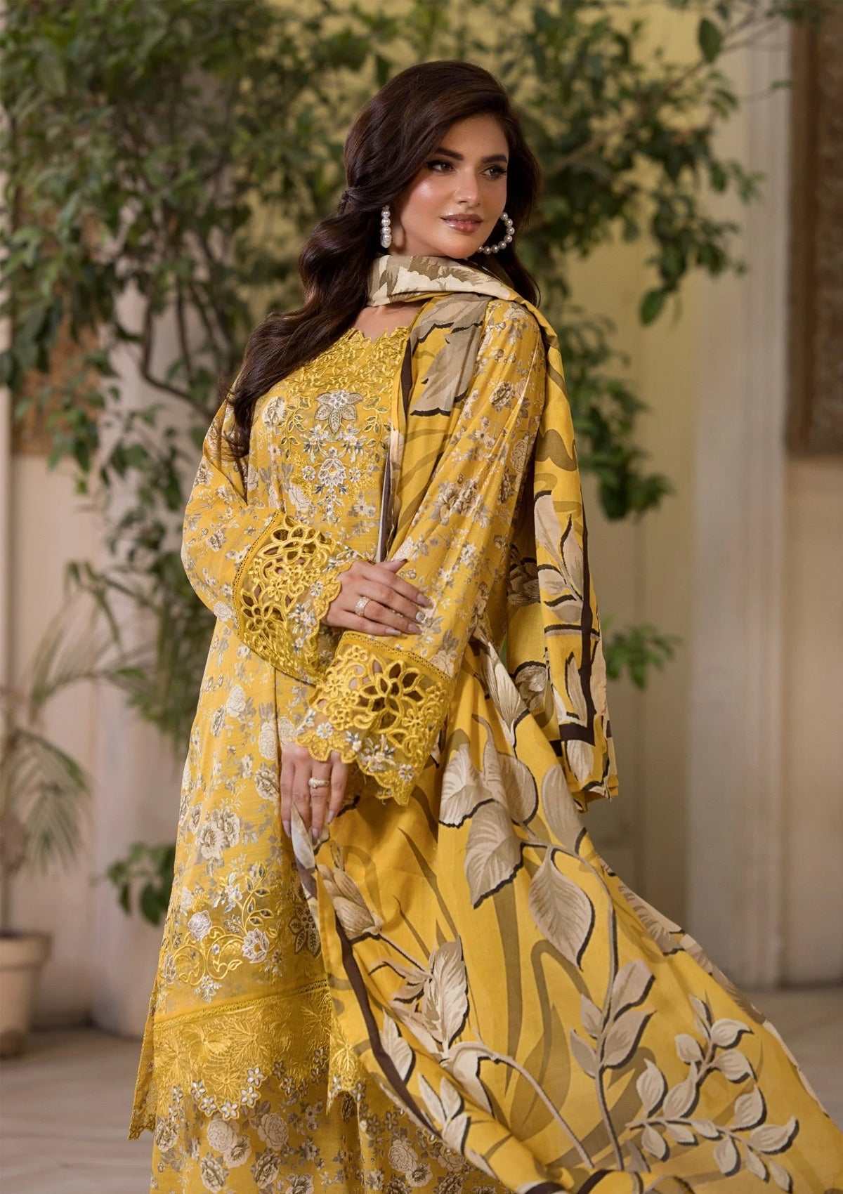 Embroidered Lawn BT006296-YELLOW