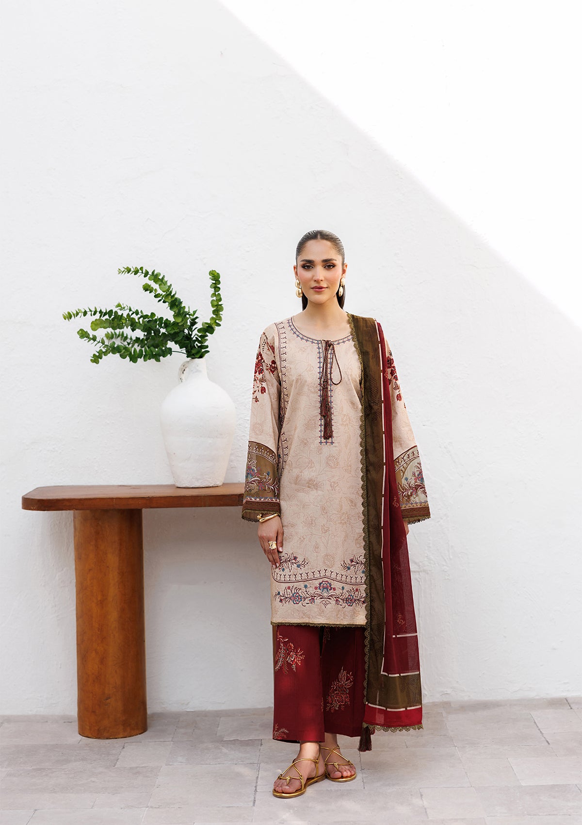 PRINTED EMB LAWN BT006821-LBR