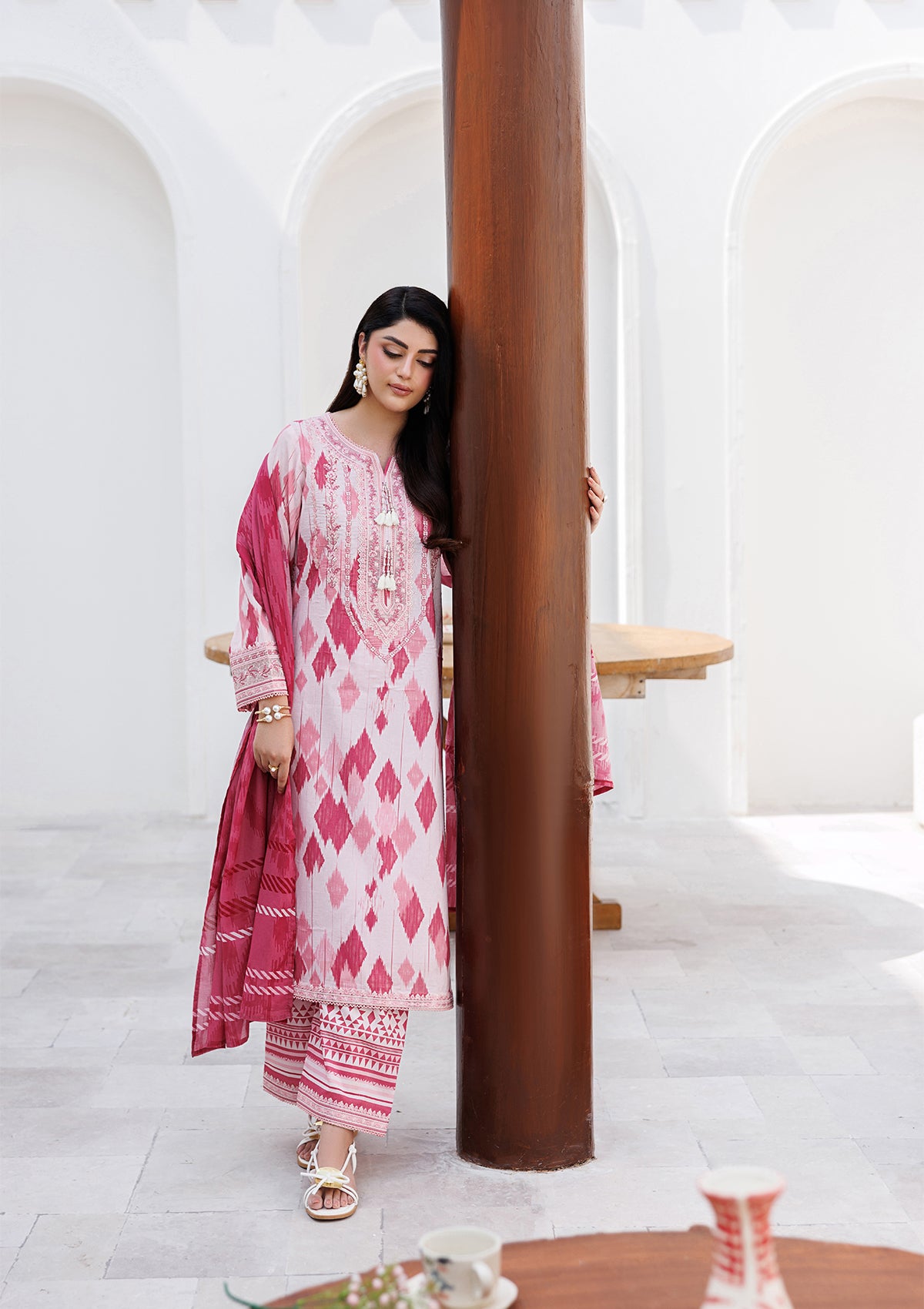 PRINTED EMB LAWN BT006810-LPK