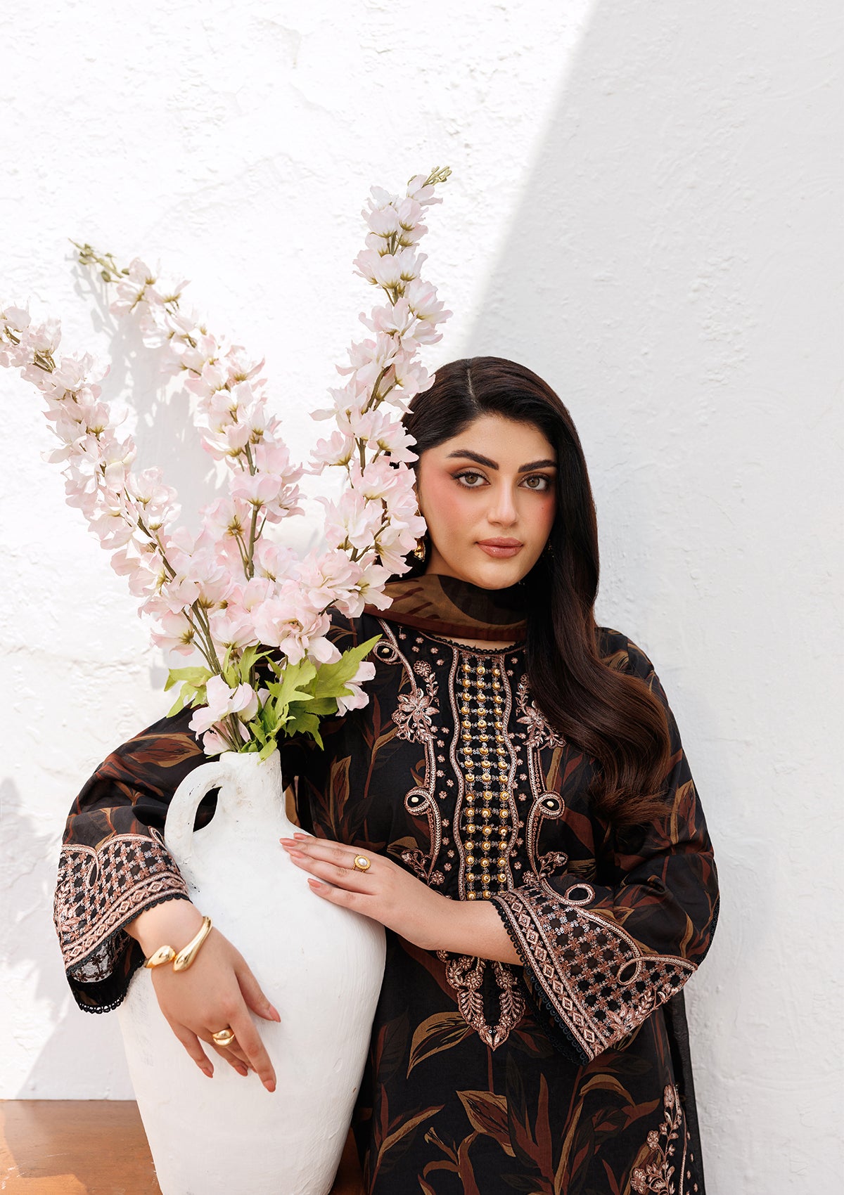 PRINTED EMB LAWN BT006810-BKB