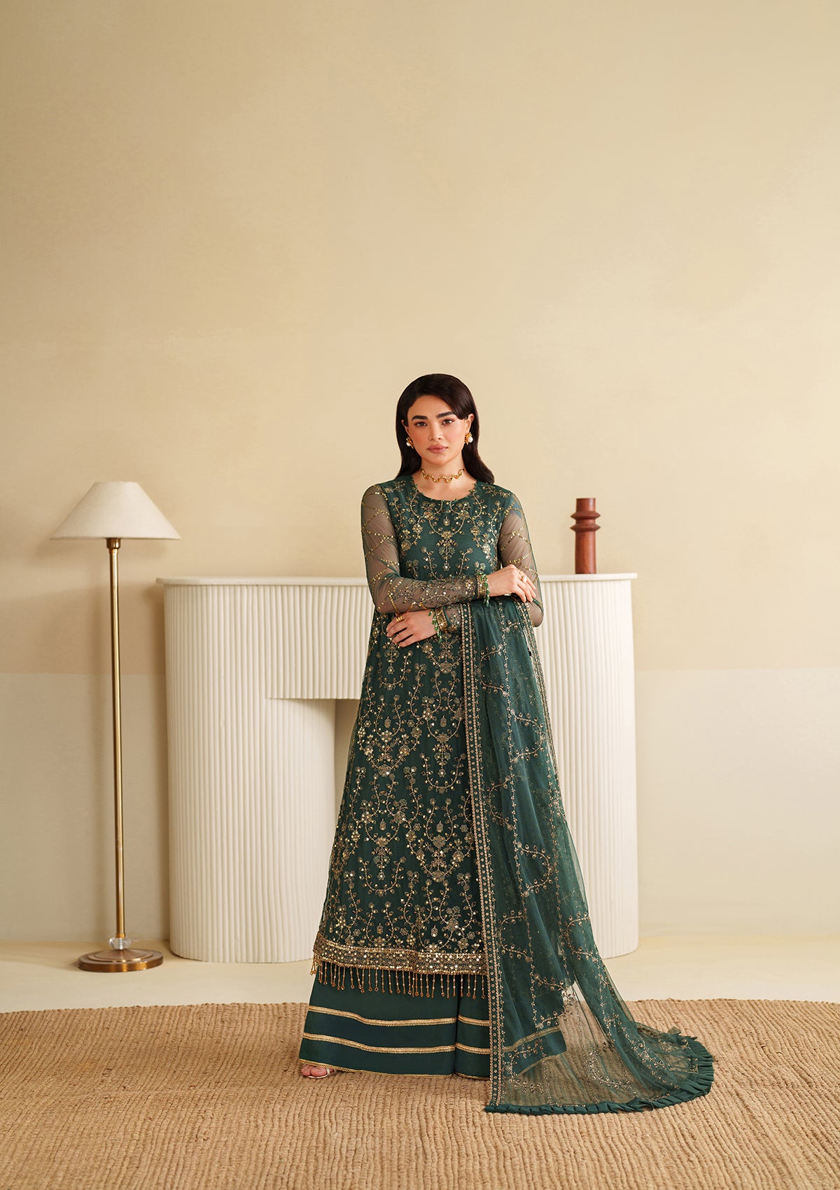 Embroidered Net BT6488-GRN