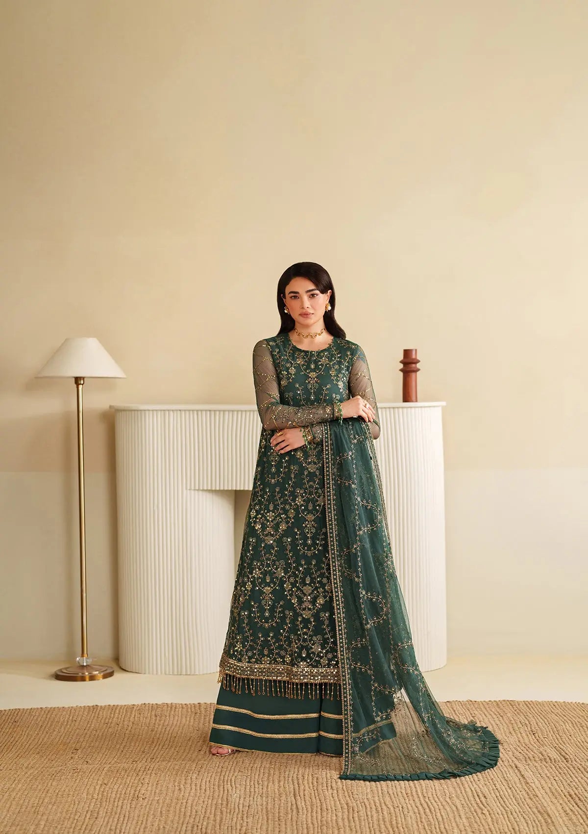 Embroidered Net BT6488-GRN Bin Tayyab