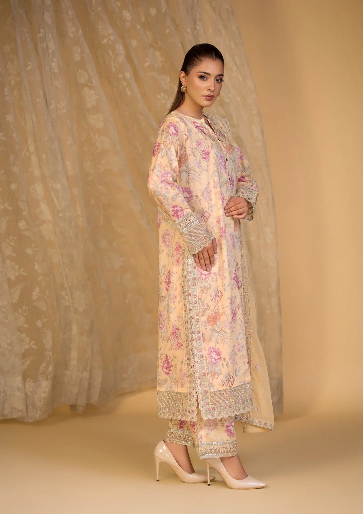 Embroidered Lawn (BT006285-YLO)