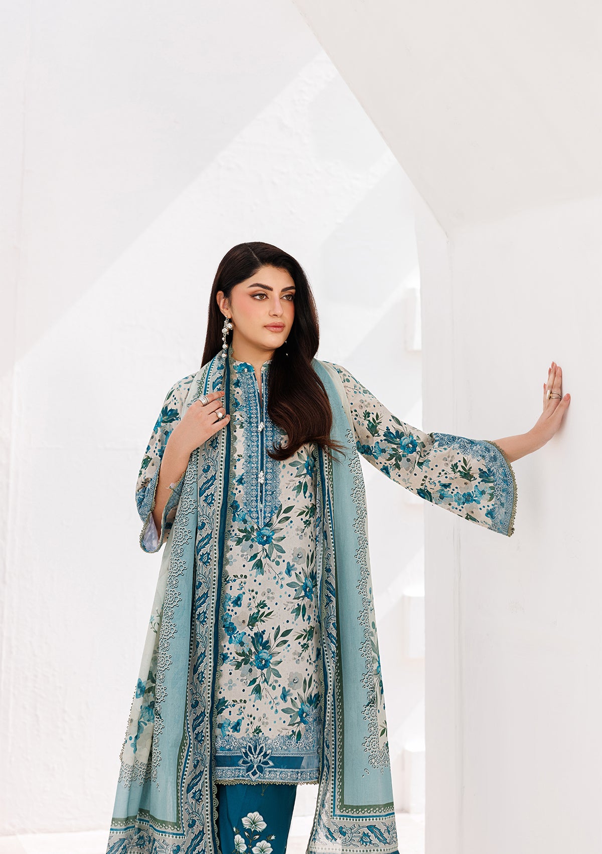 PRINTED EMB LAWN BT006821-SNB