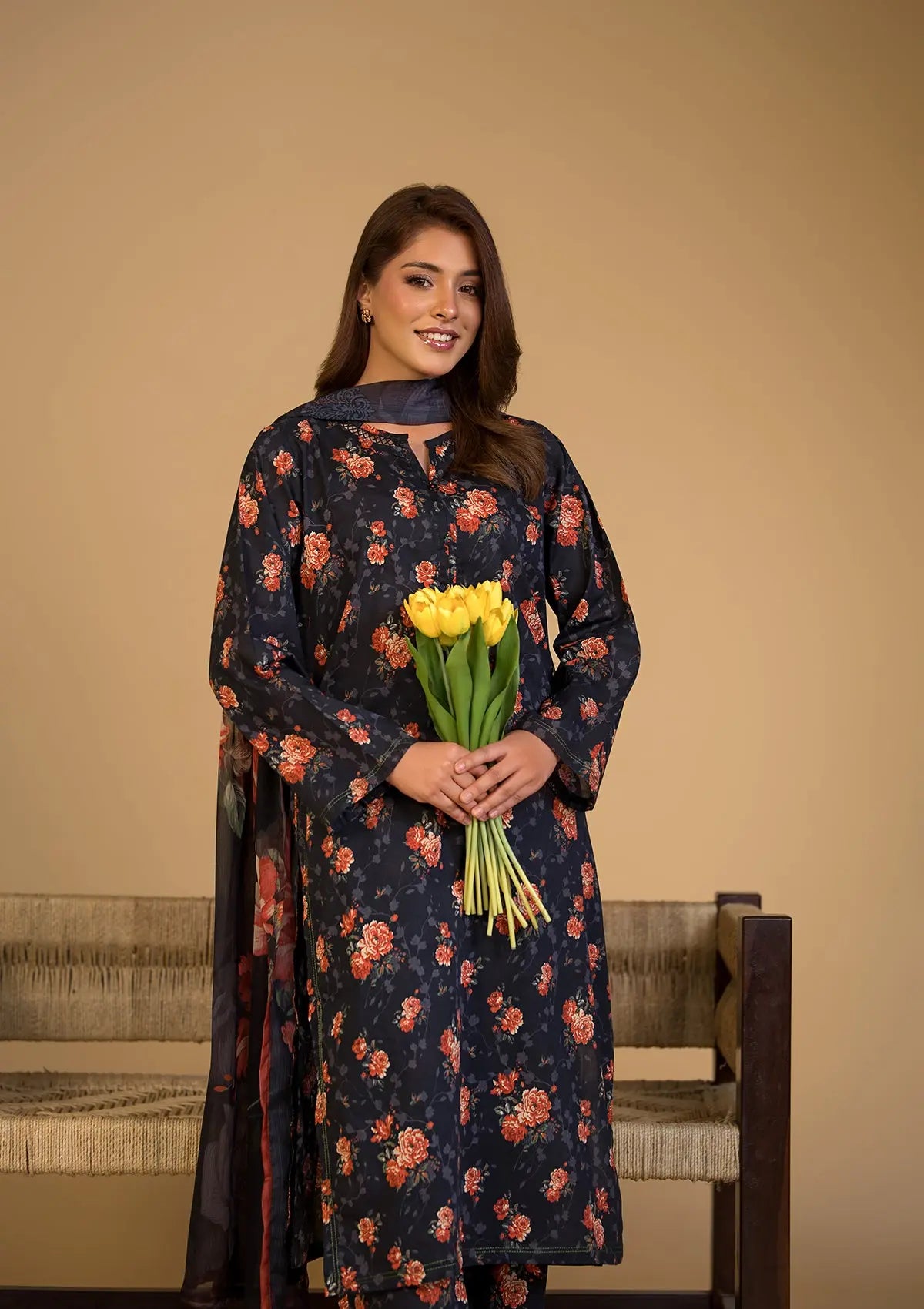 PRINTED LAWN BT6286-BLK Bin Tayyab