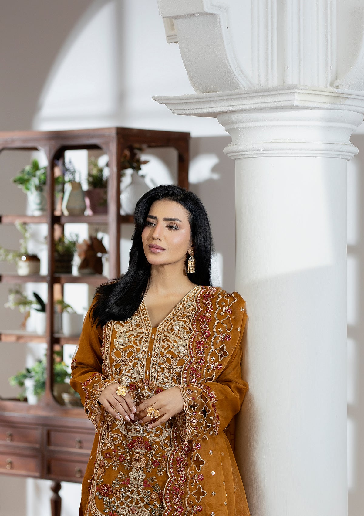 Embroidered Organza BT006508-MRD