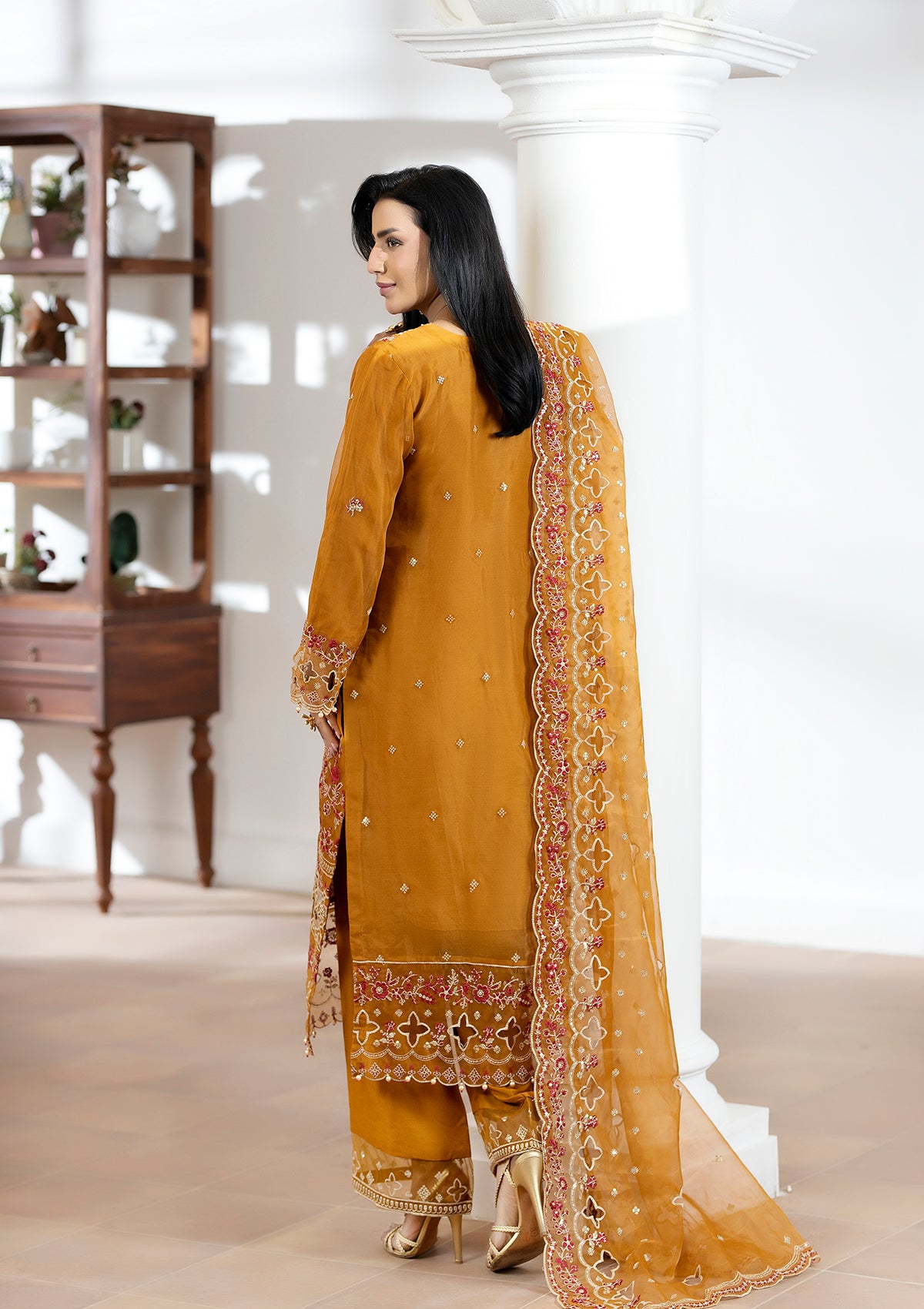 Embroidered Organza BT006508-MRD