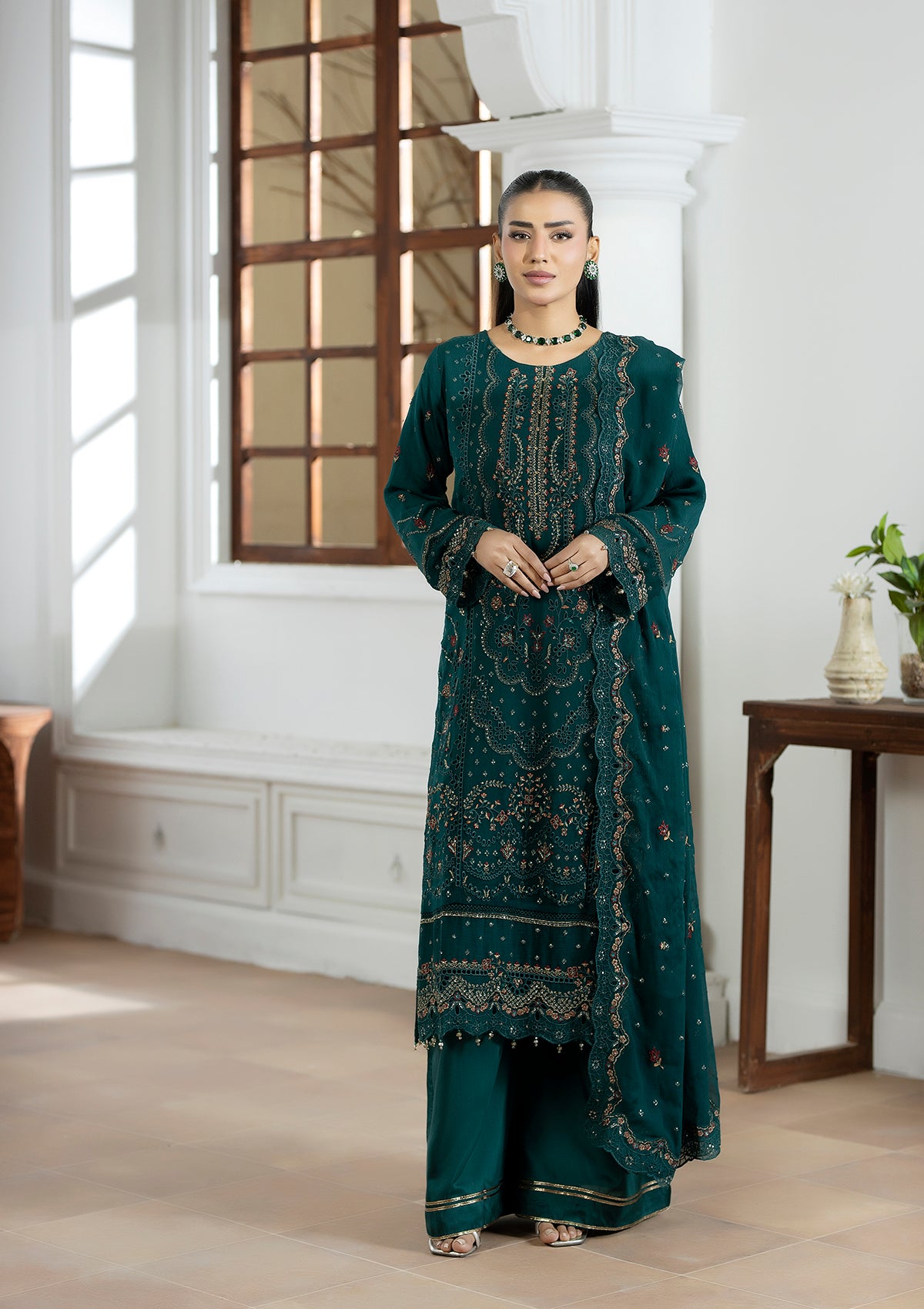 Embroidered Chiffon BT006603-SGN