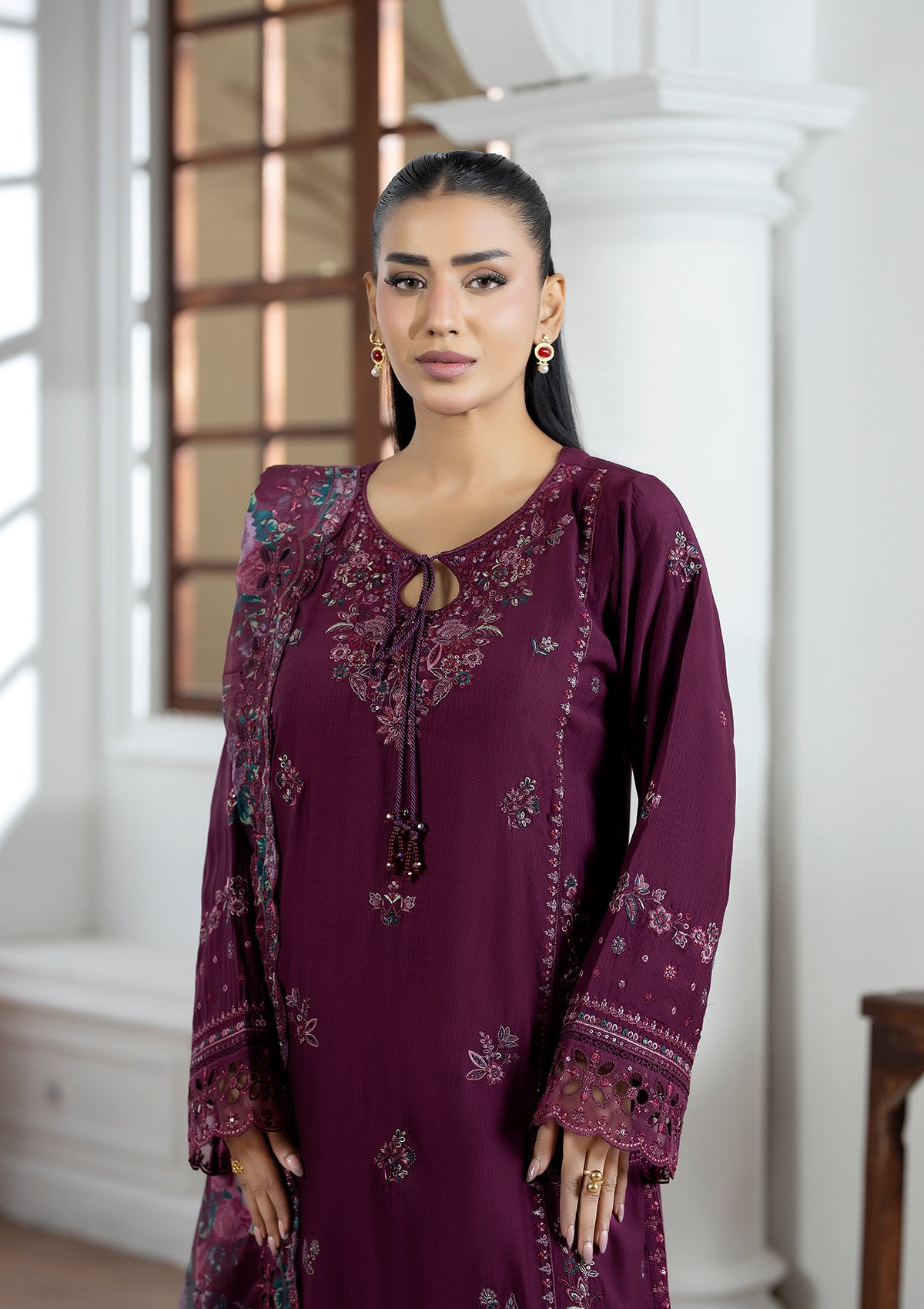 Embroidered Chiffon BT006602-LPP