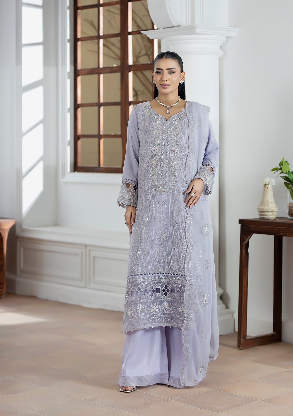 Embroidered Chiffon BT006602-LPP