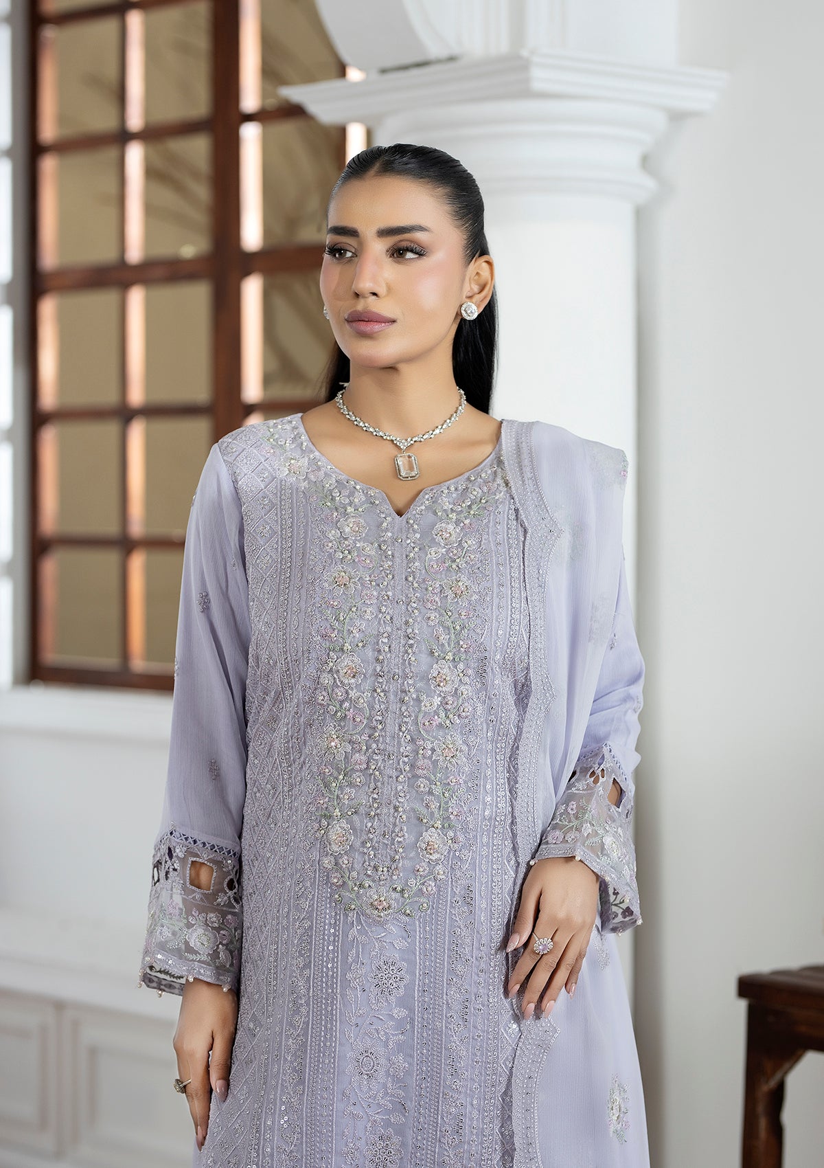Embroidered Chiffon BT006602-LPP