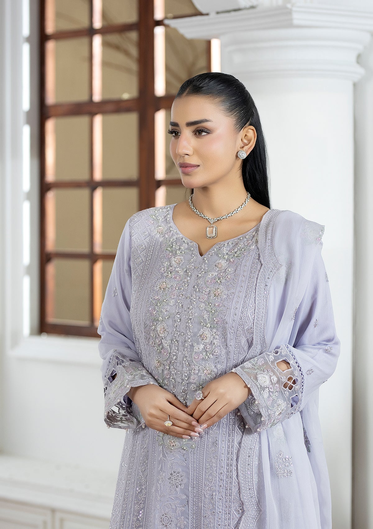 Embroidered Chiffon BT006602-LPP