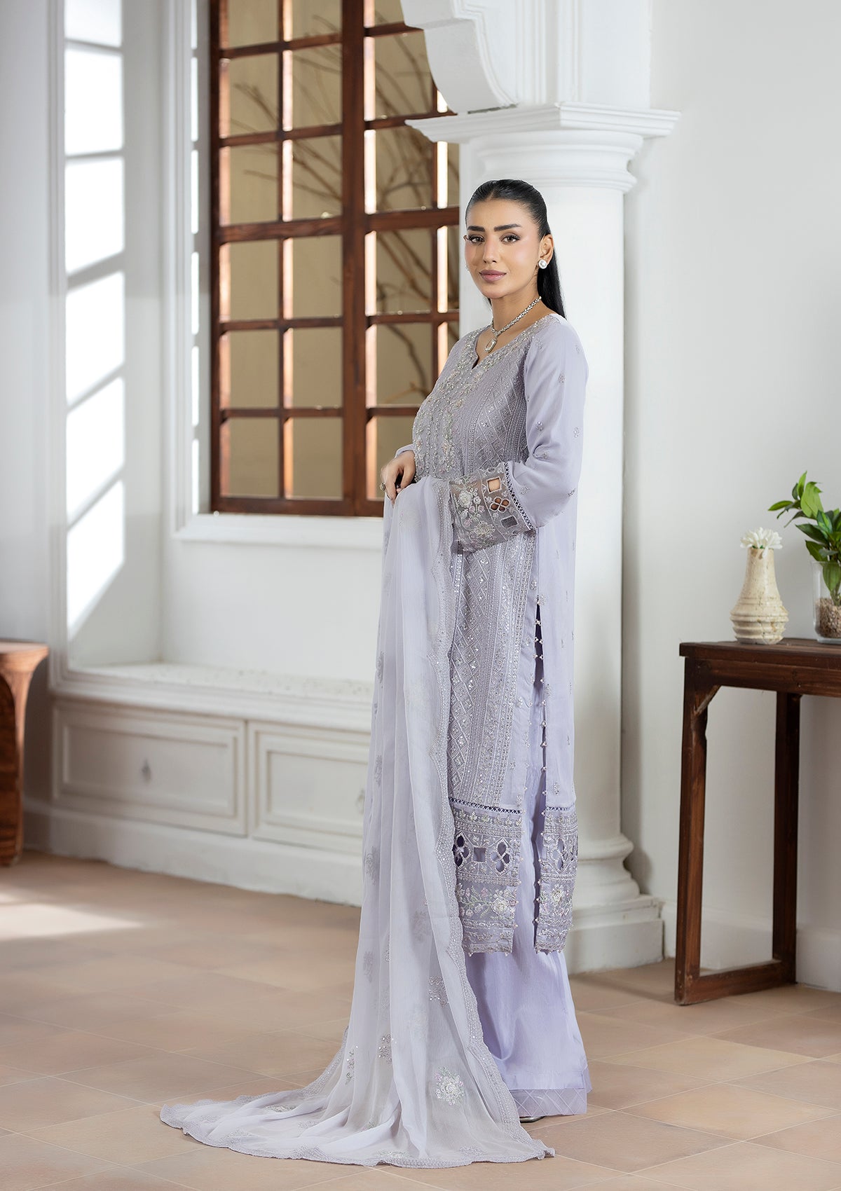 Embroidered Chiffon BT006602-LPP