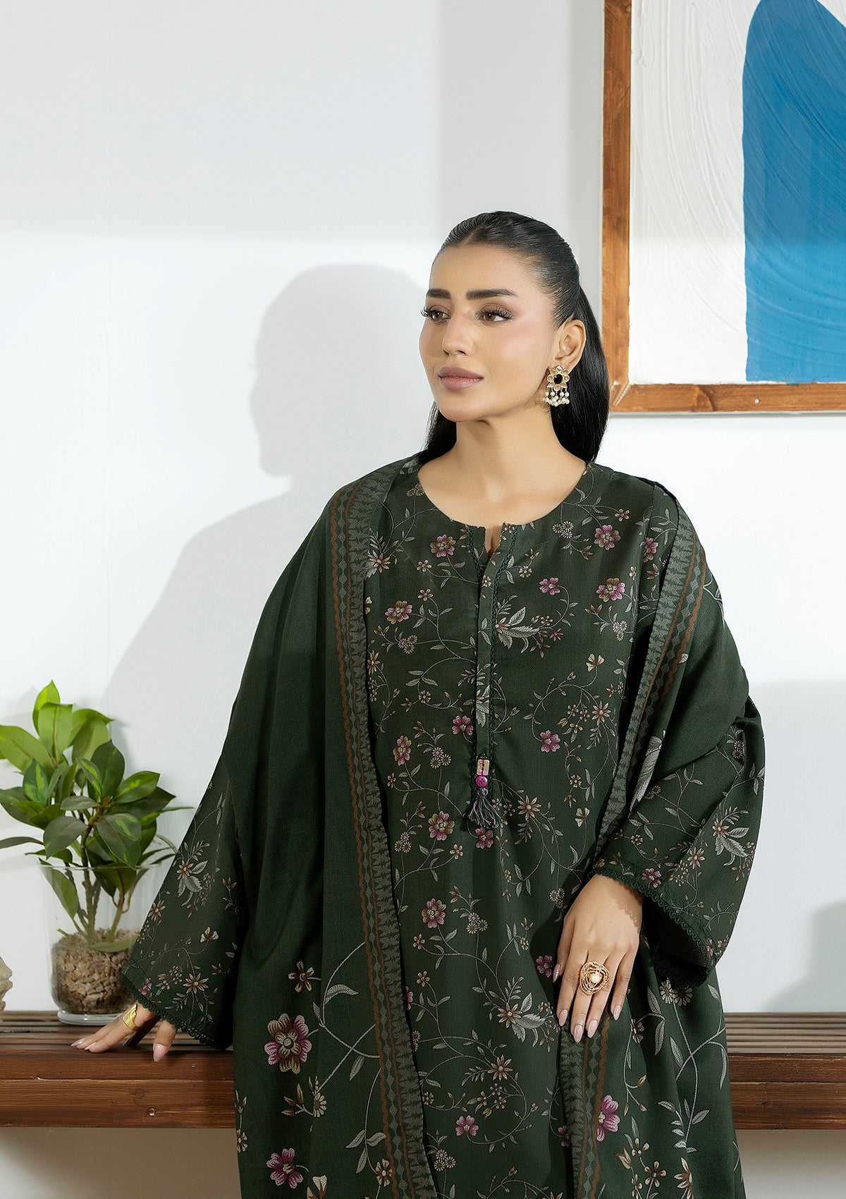 Printed Dhanak BT006605-GRN