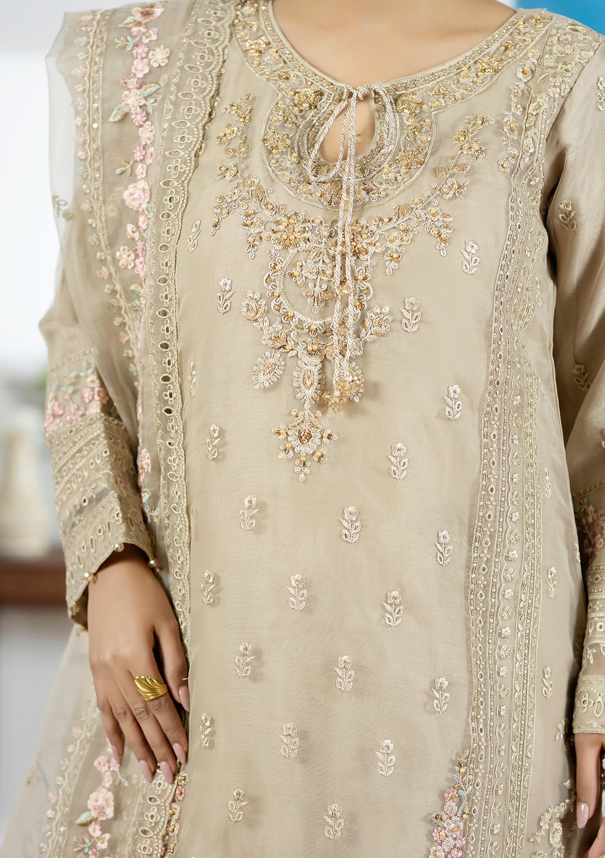 Embroidered Organza BT006615-LBR