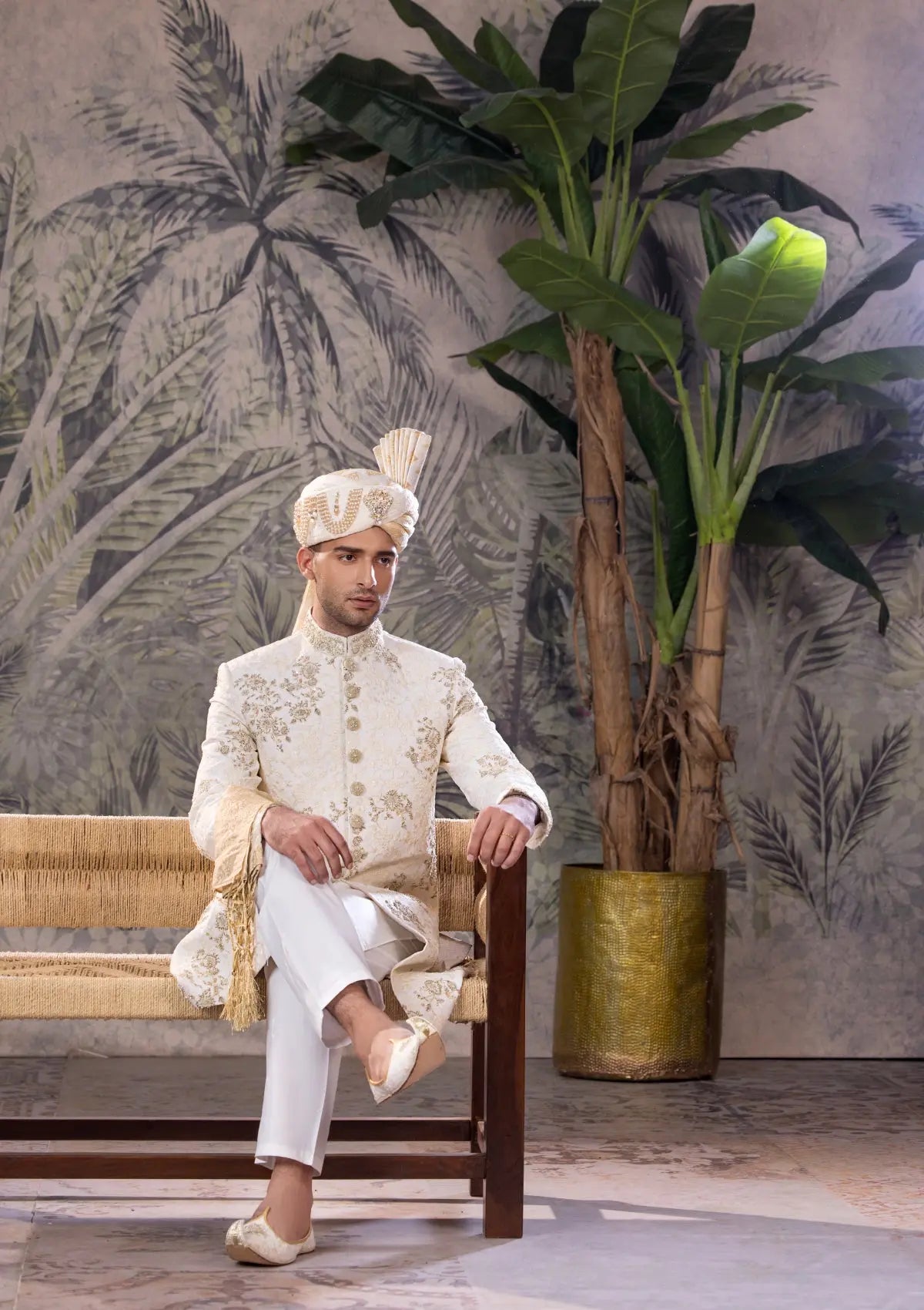 Bin Tayyab Sherwani (TD-1819) OFF-WHITE Bin Tayyab