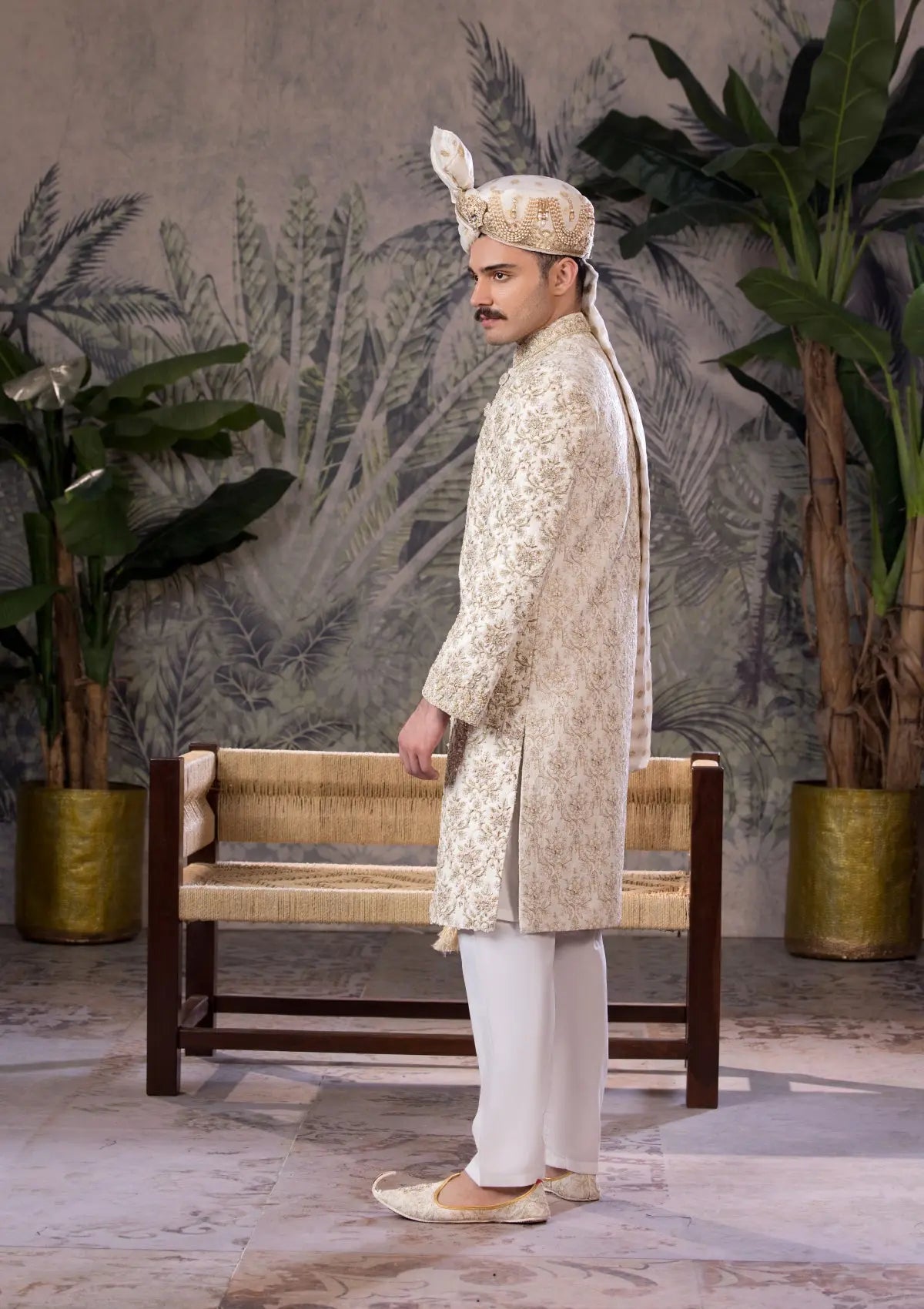 Bin Tayyab Sherwani (TD-1819) OFF-WHITE Bin Tayyab