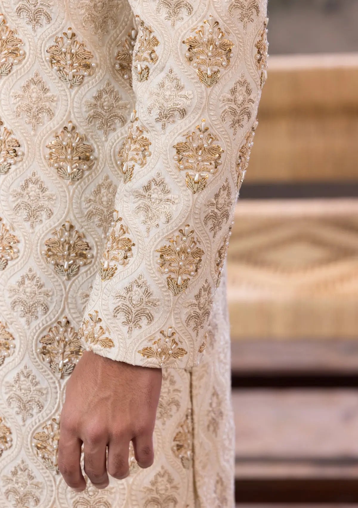 Bin Tayyab Sherwani (TD-1541) OFF WHITE Bin Tayyab