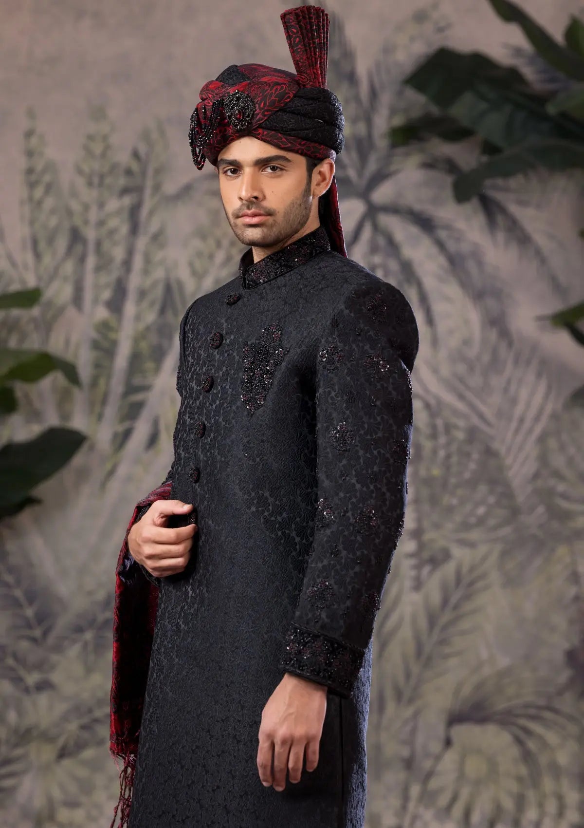 Bin Tayyab Sherwani (TD-1793) BLACK Bin Tayyab
