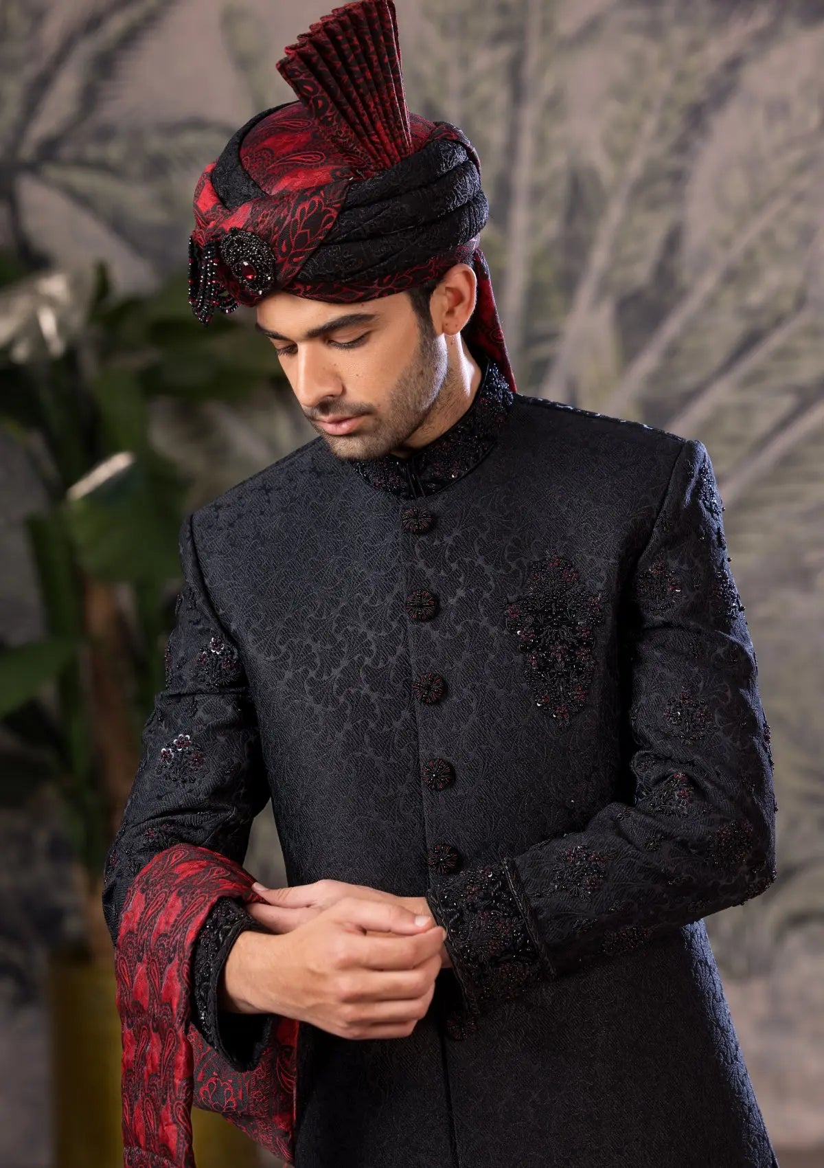 Bin Tayyab Sherwani (TD-1793) BLACK Bin Tayyab