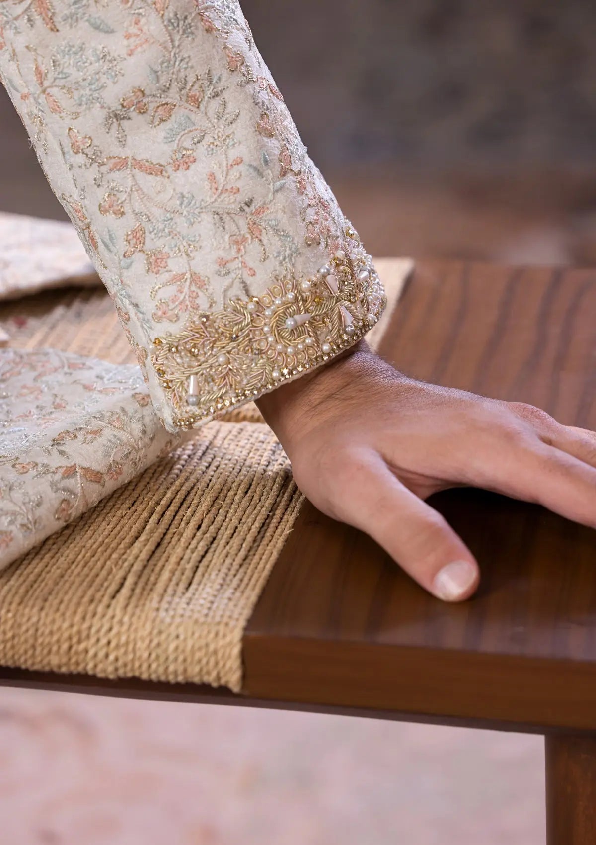 Bin Tayyab Sherwani (TD-1768) OFF WHITE Bin Tayyab