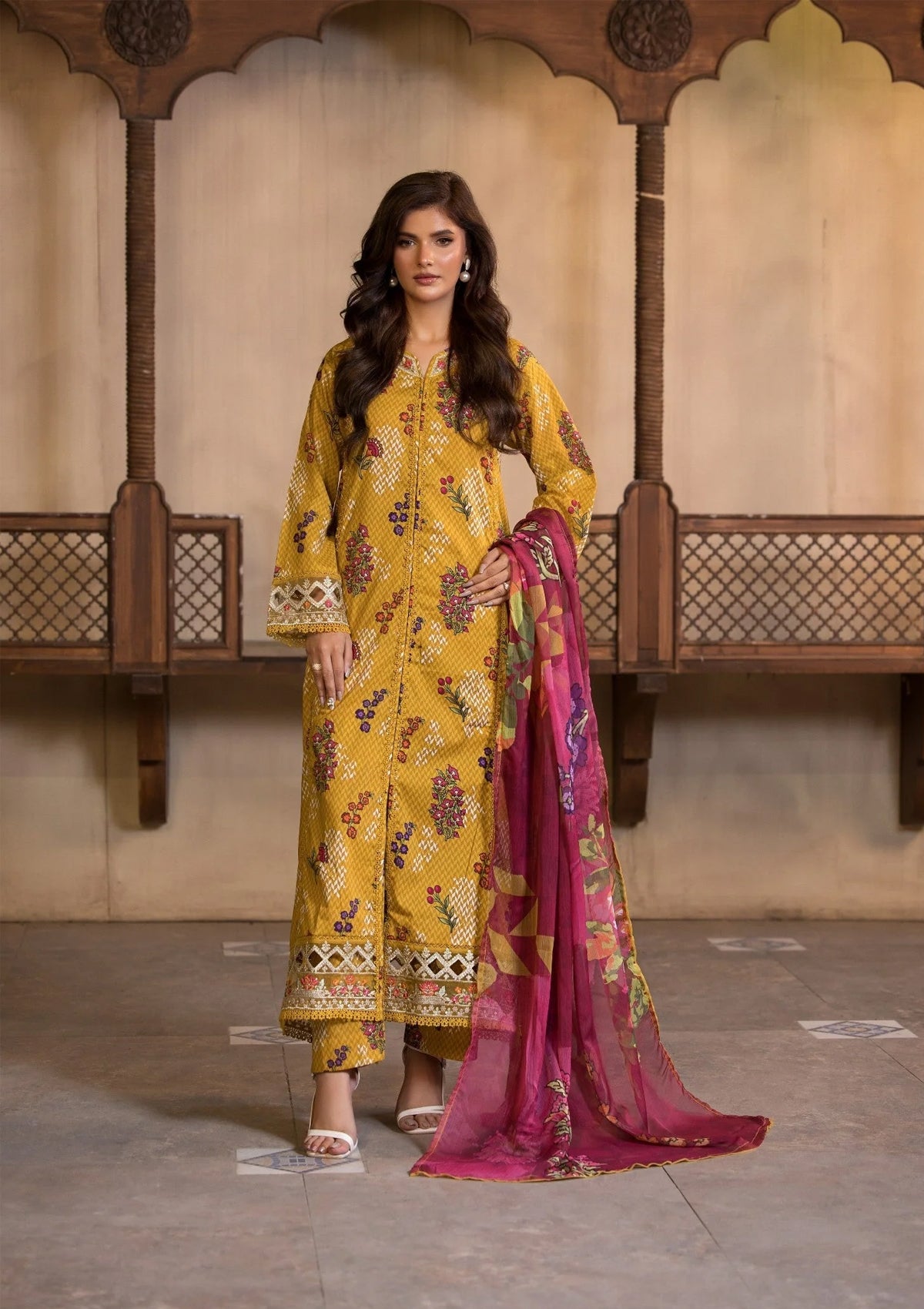 Embroidered Lawn (BT006320-YLO)