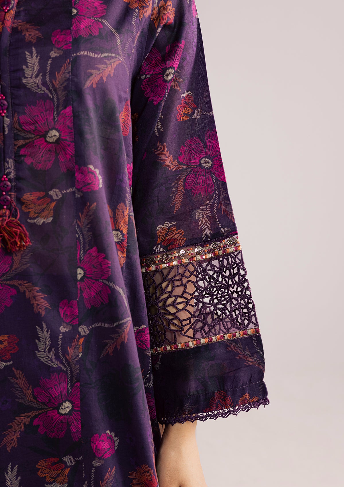 PRINTED EMBROIDERED LAWN BT006853-PRP