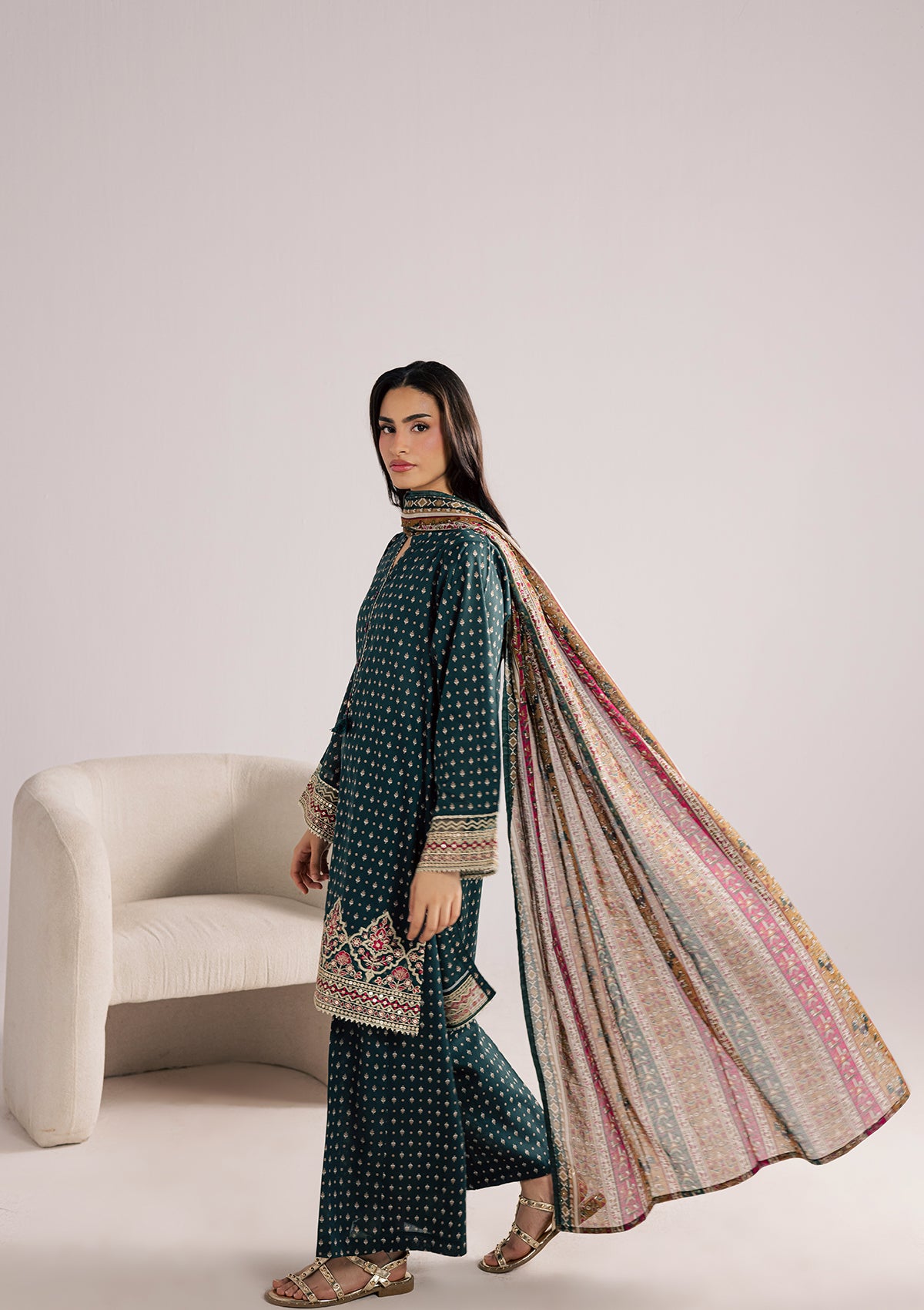 PRINTED EMBROIDERED LAWN BT006852-SGN