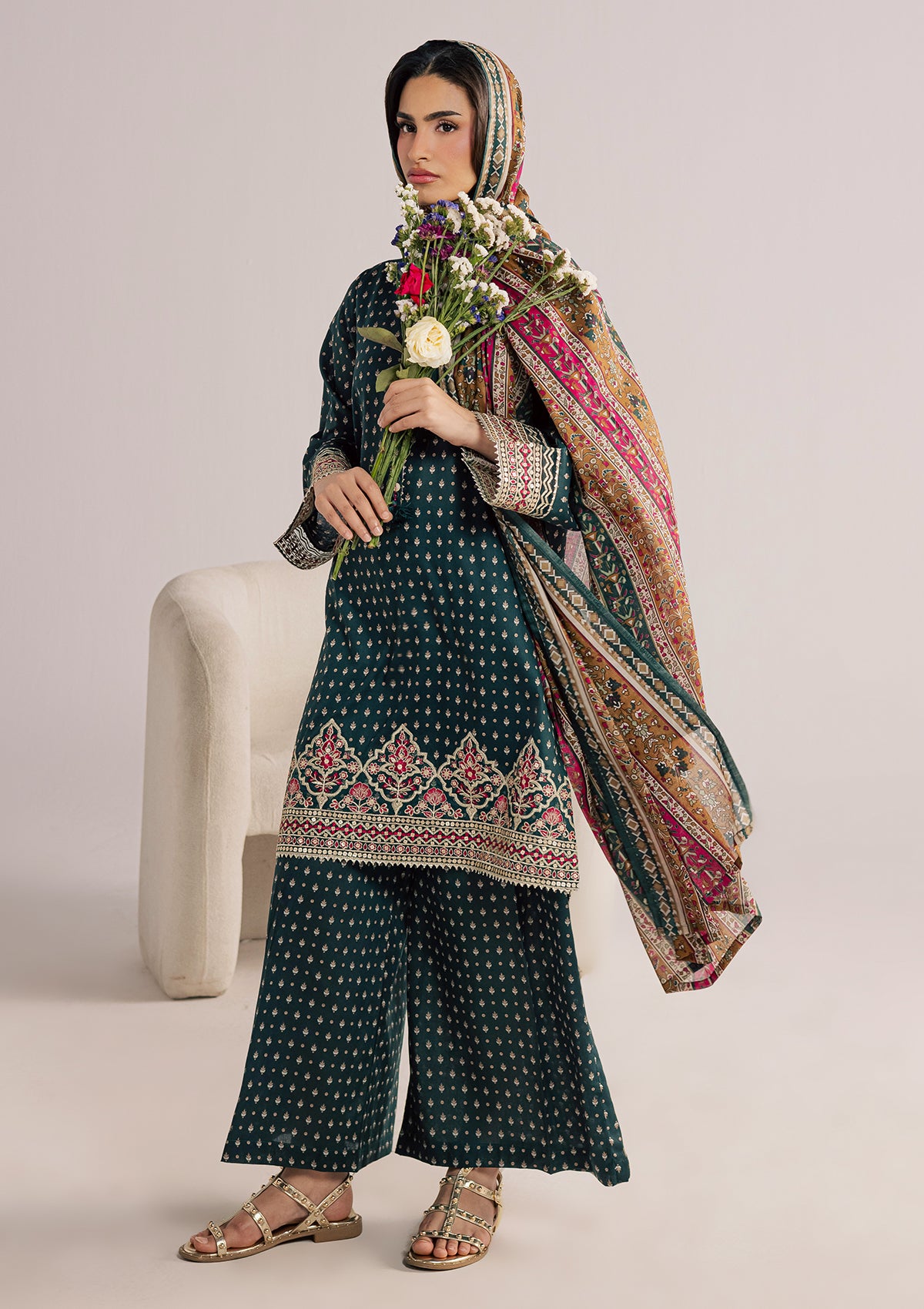 PRINTED EMBROIDERED LAWN BT006852-SGN