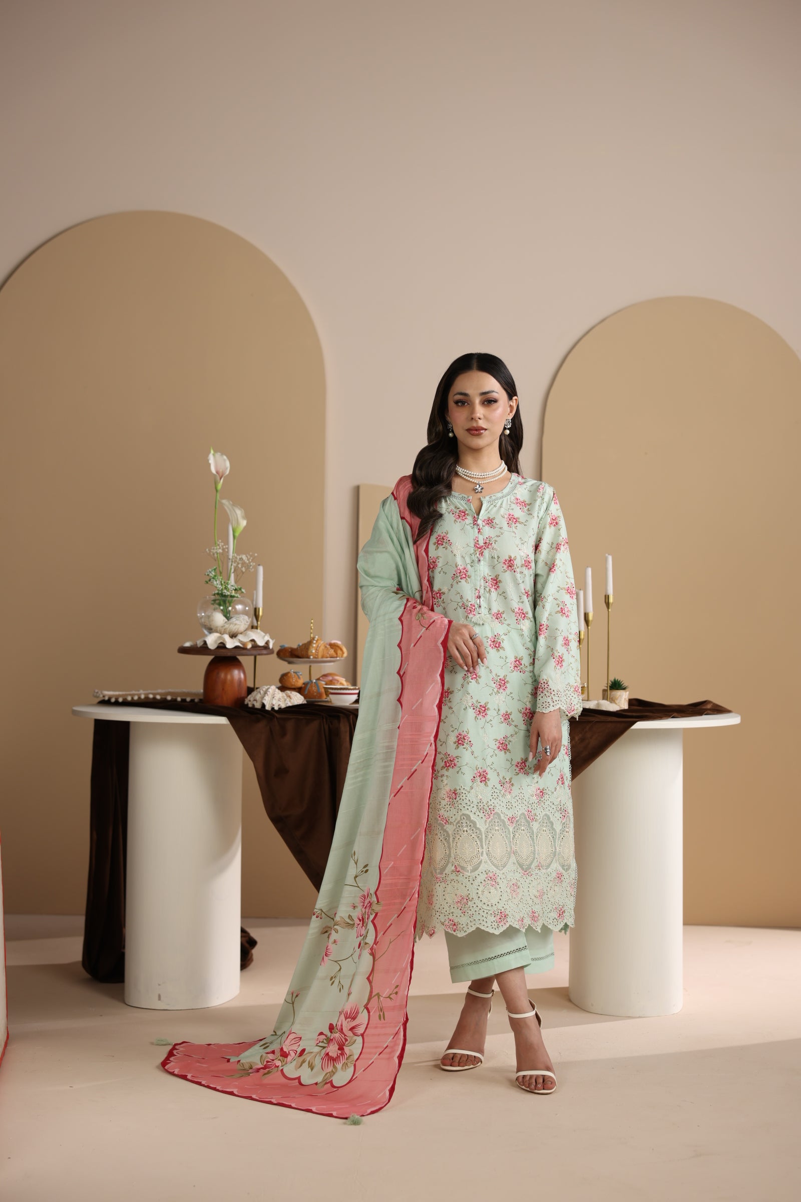 PRINTED CHICKENKARI LAWN BT6697-PST