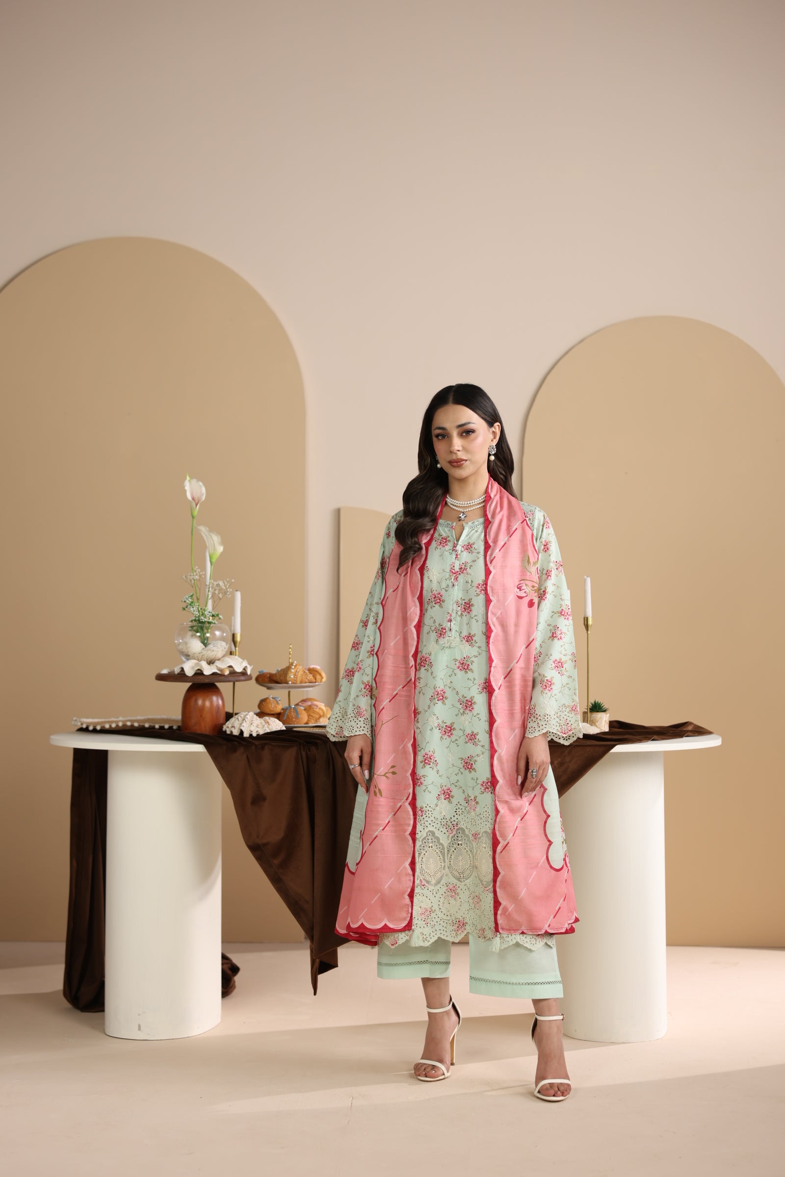 PRINTED CHICKENKARI LAWN BT6697-PST