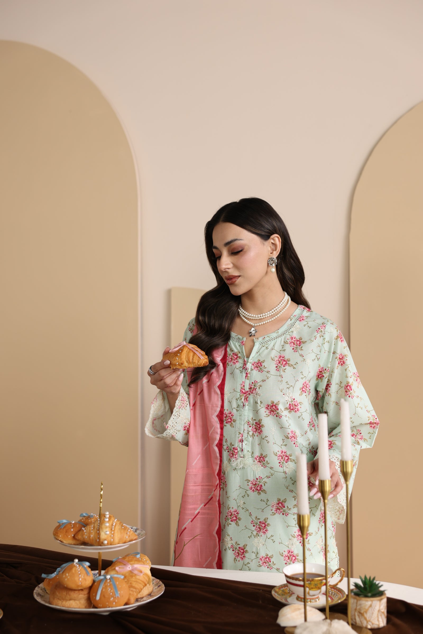 PRINTED CHICKENKARI LAWN BT6697-PST