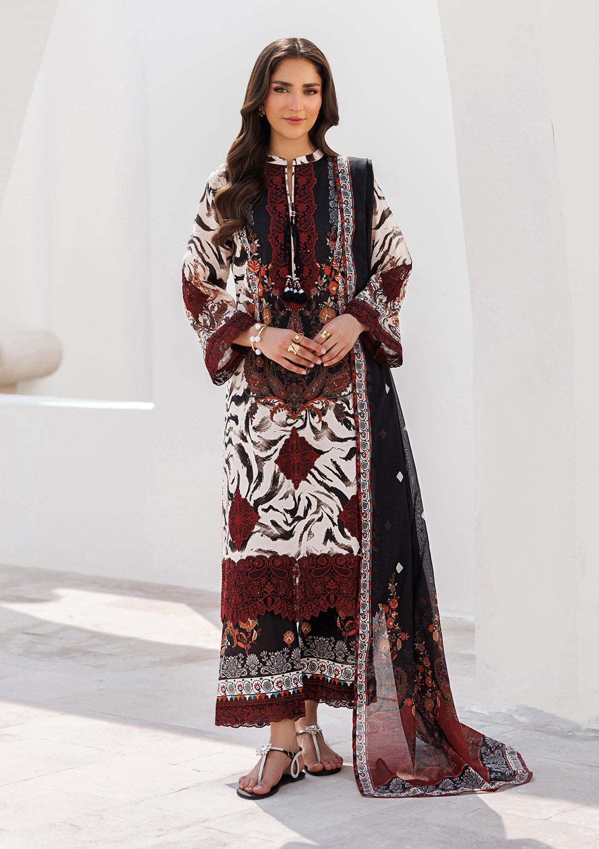 PRINTED EMB LAWN BT006810-BMN