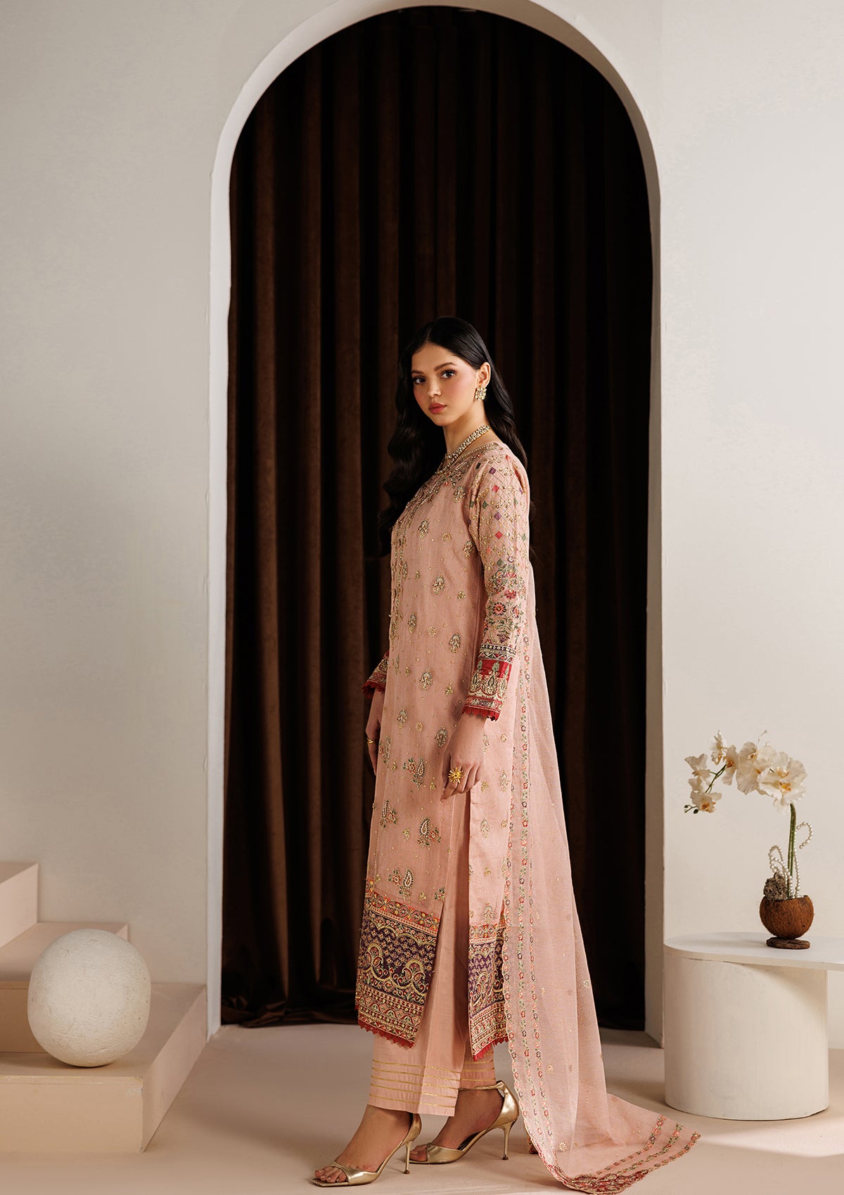 EMBROIDERED KHADDINET BT006754-LPK
