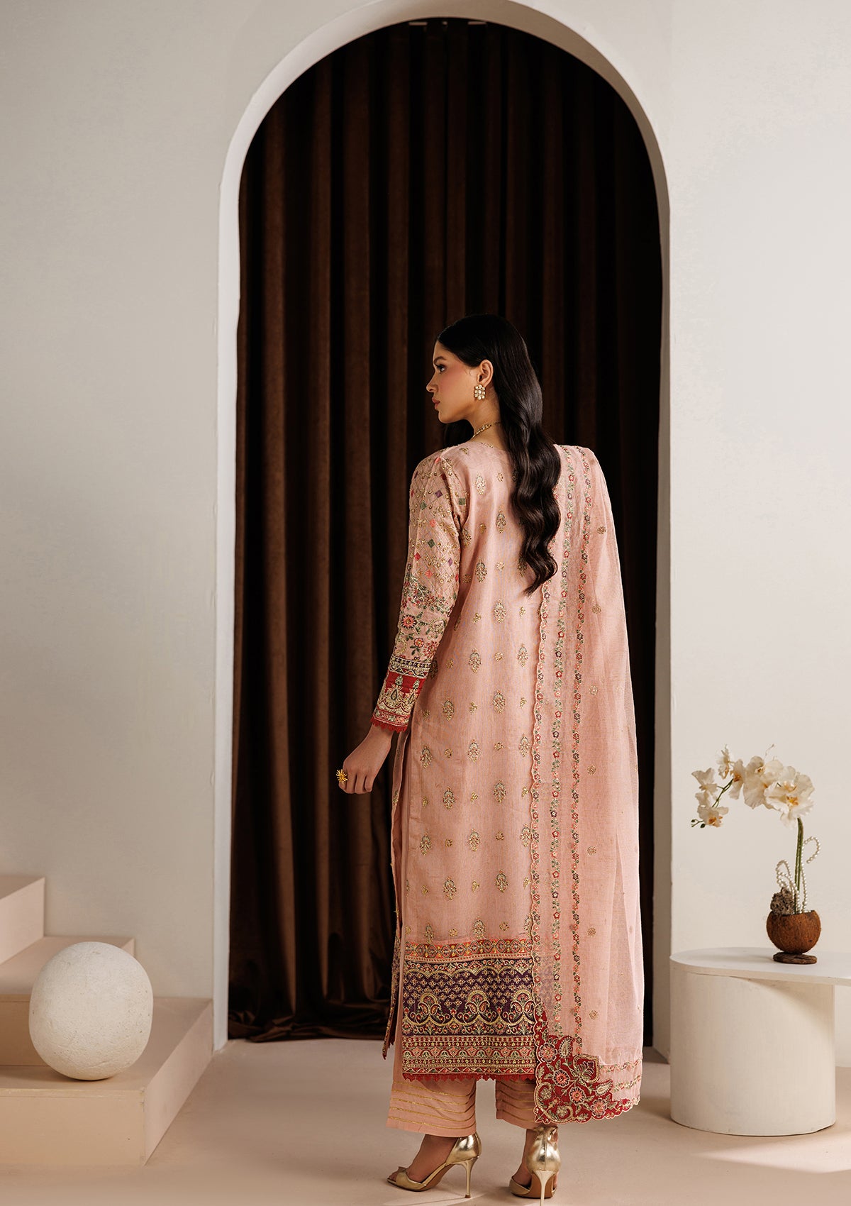 EMBROIDERED KHADDINET BT006754-LPK
