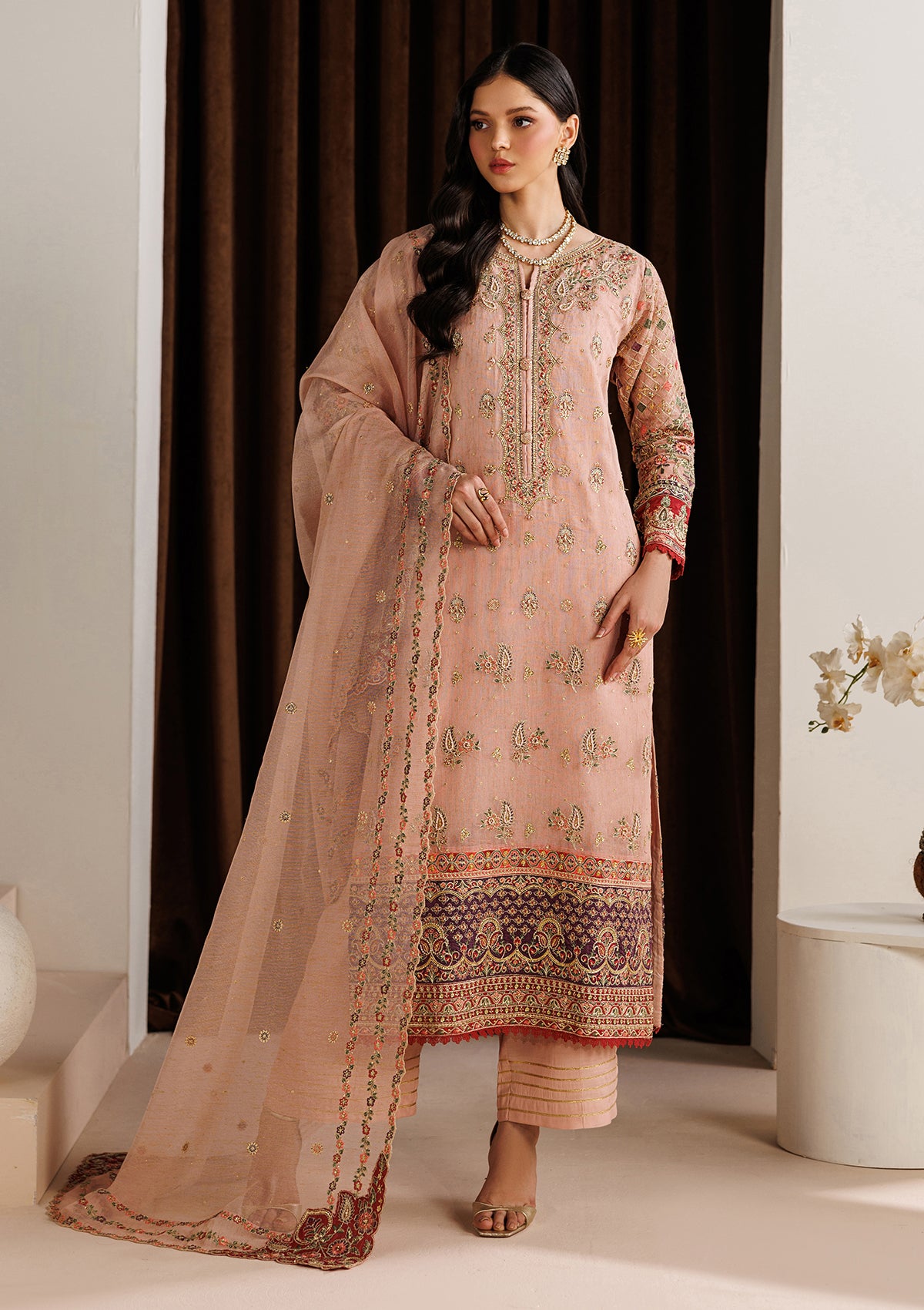 EMBROIDERED KHADDINET BT006754-LPK