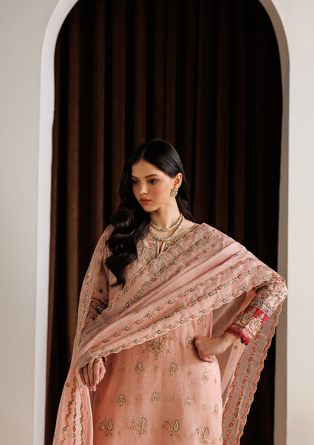 EMBROIDERED KHADDINET BT006754-LPK