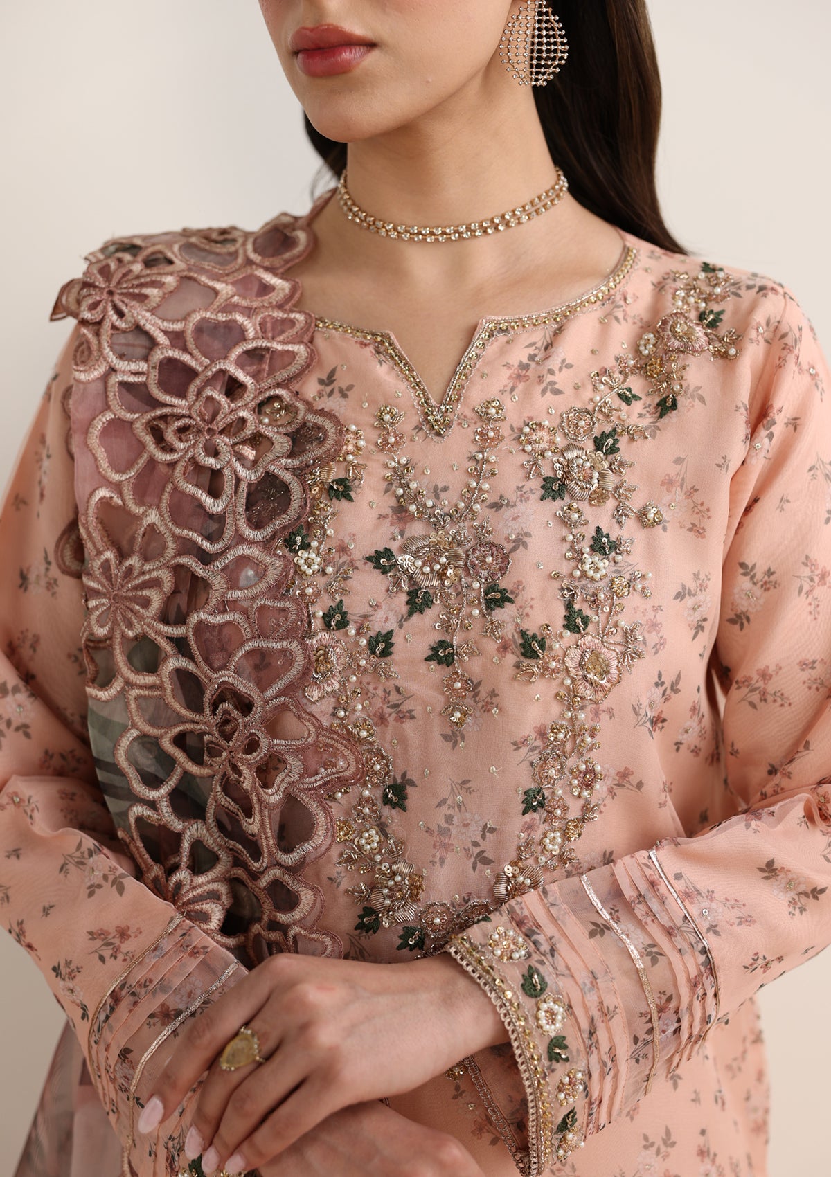 Embroidered Organza BT006675-PCH