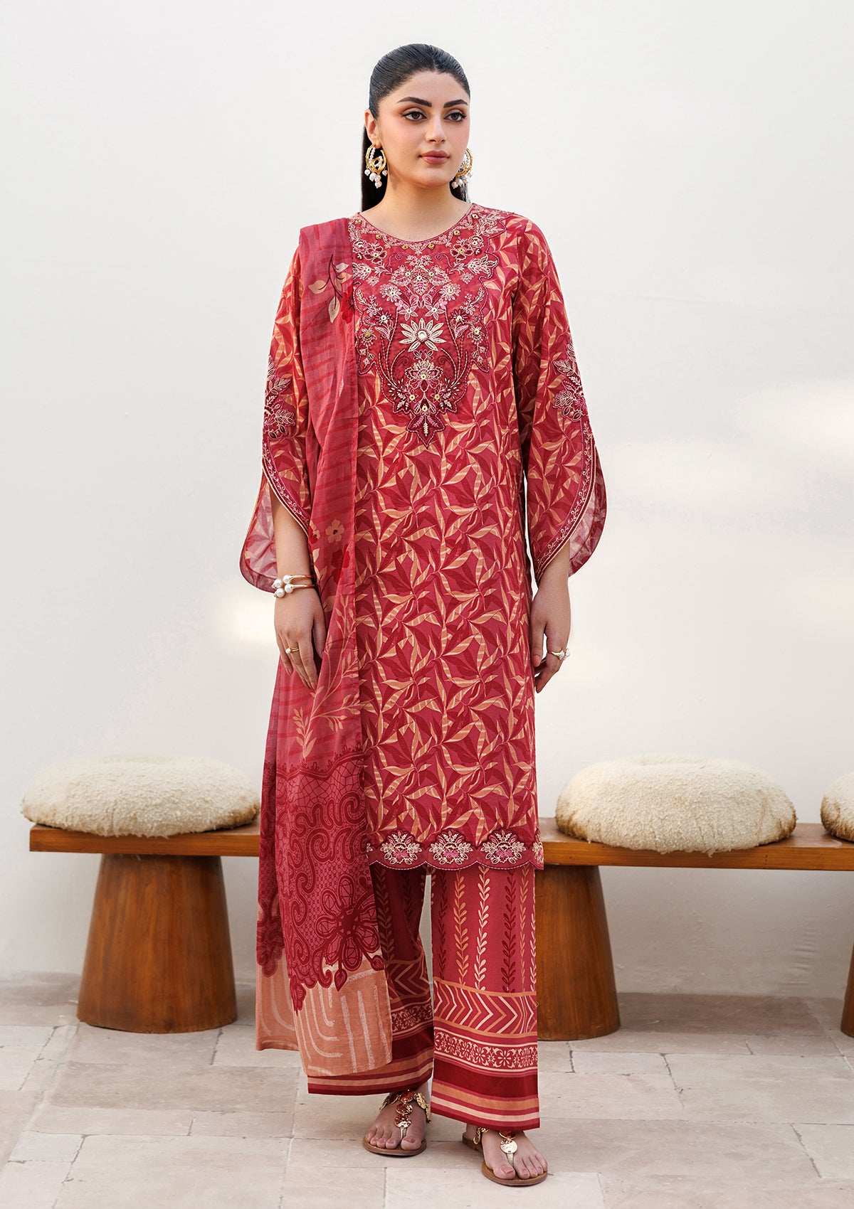 PRINTED EMB LAWN BT006810-LMR