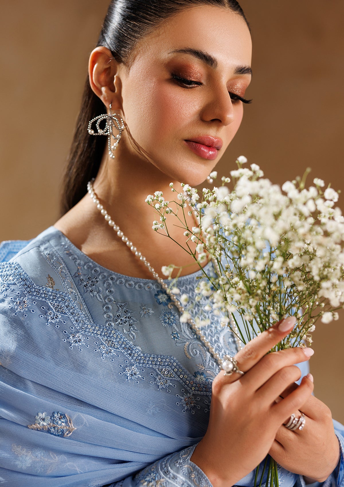 LUXURY Embroidered LAWN BT006719-SBL