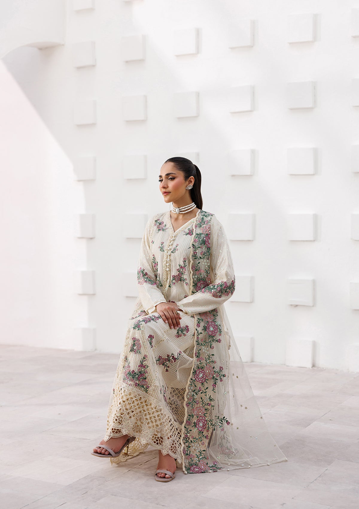 LUXURY Embroidered NET BT006823-CRM