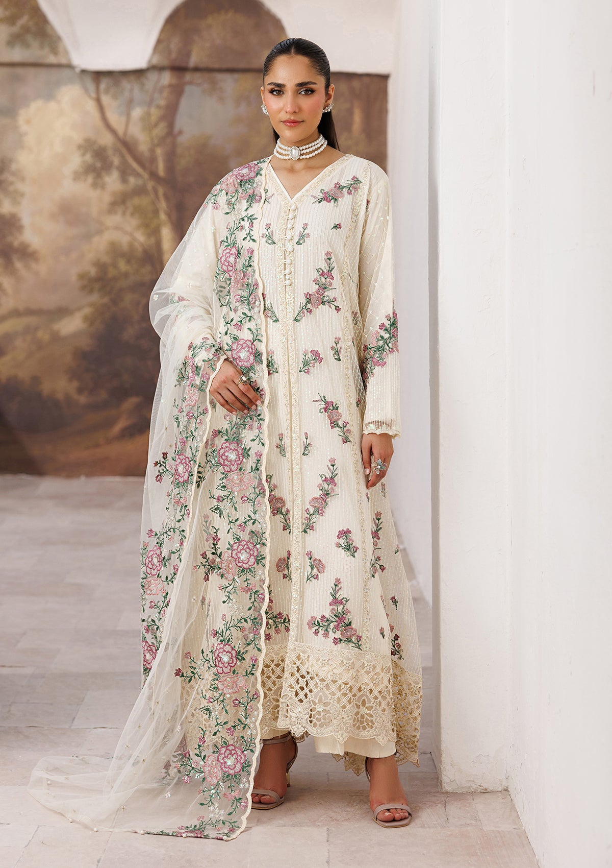 LUXURY Embroidered NET BT006823-CRM