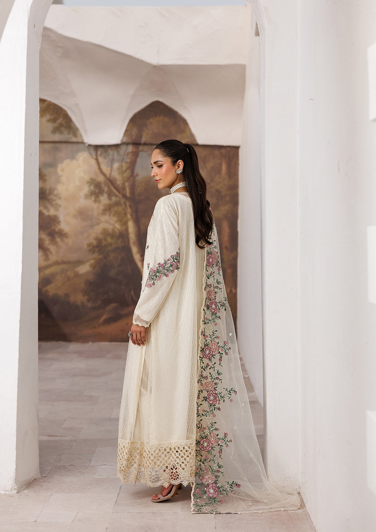 LUXURY Embroidered NET BT006823-CRM