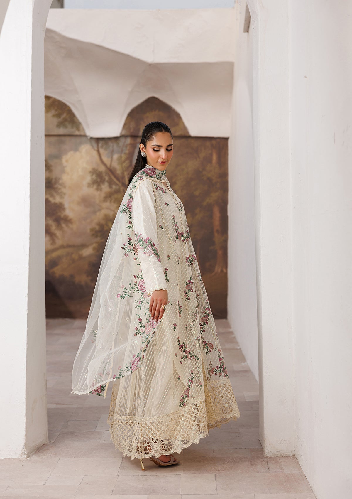 LUXURY Embroidered NET BT006823-CRM