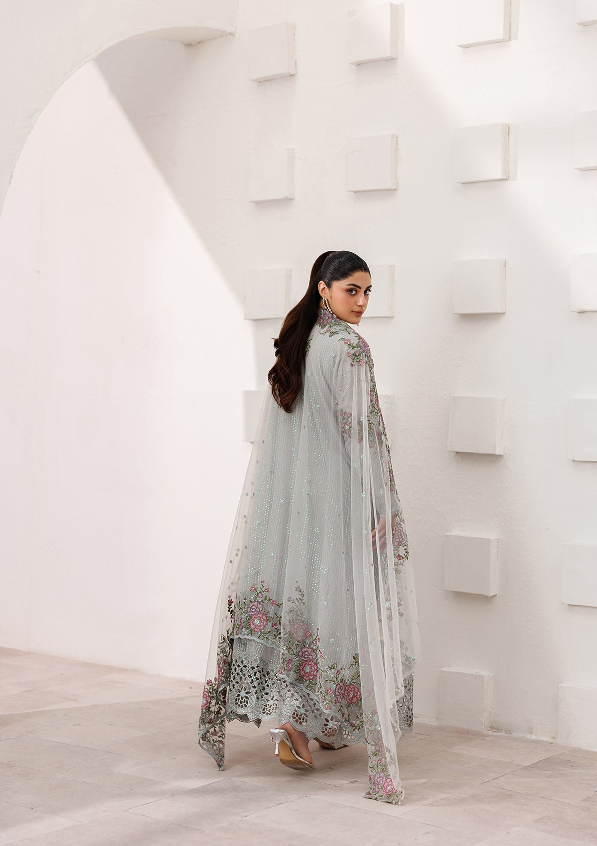 LUXURY Embroidered NET BT006823-GRY