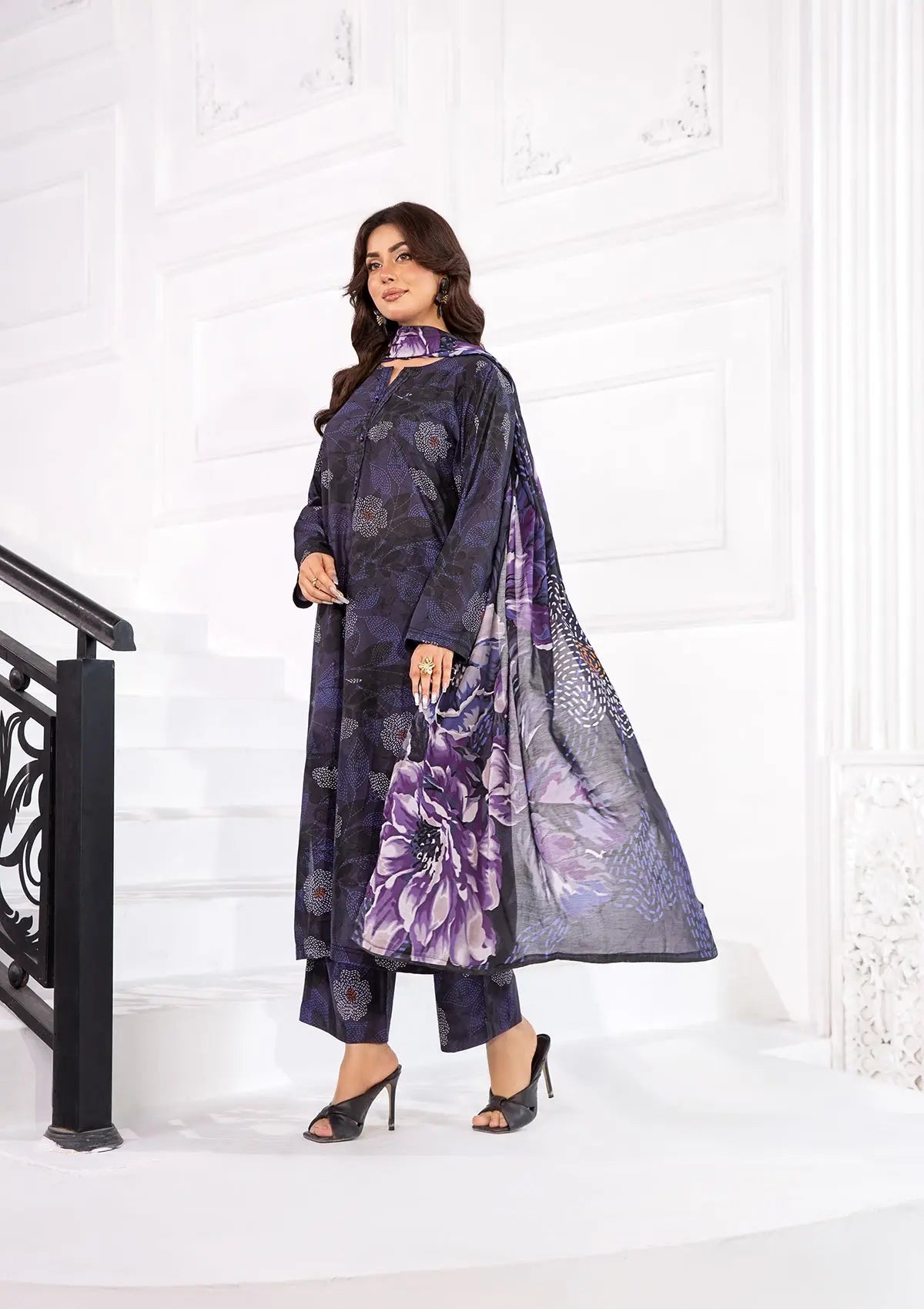 PRINTED LAWN BT6370-BLK Bin Tayyab