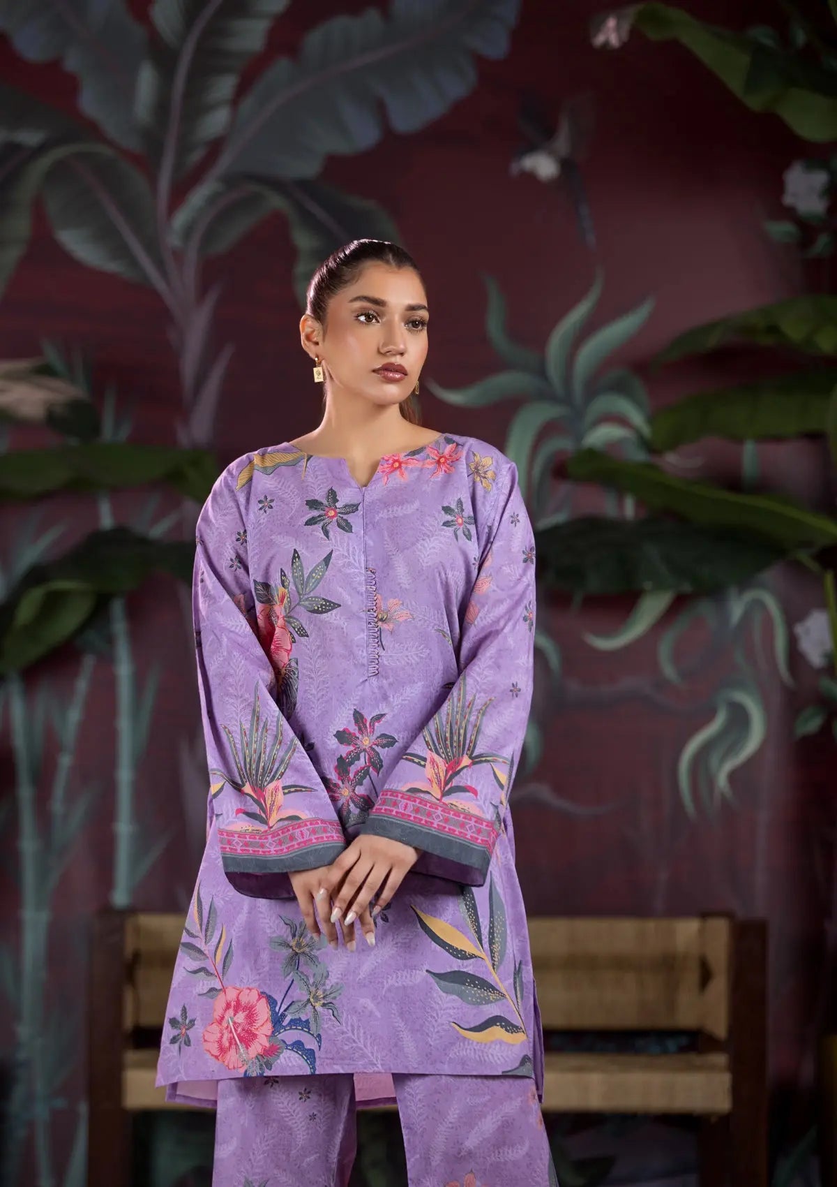 Lawn 2 PCS (BT-04-5042) Suit LILAC Bin Tayyab